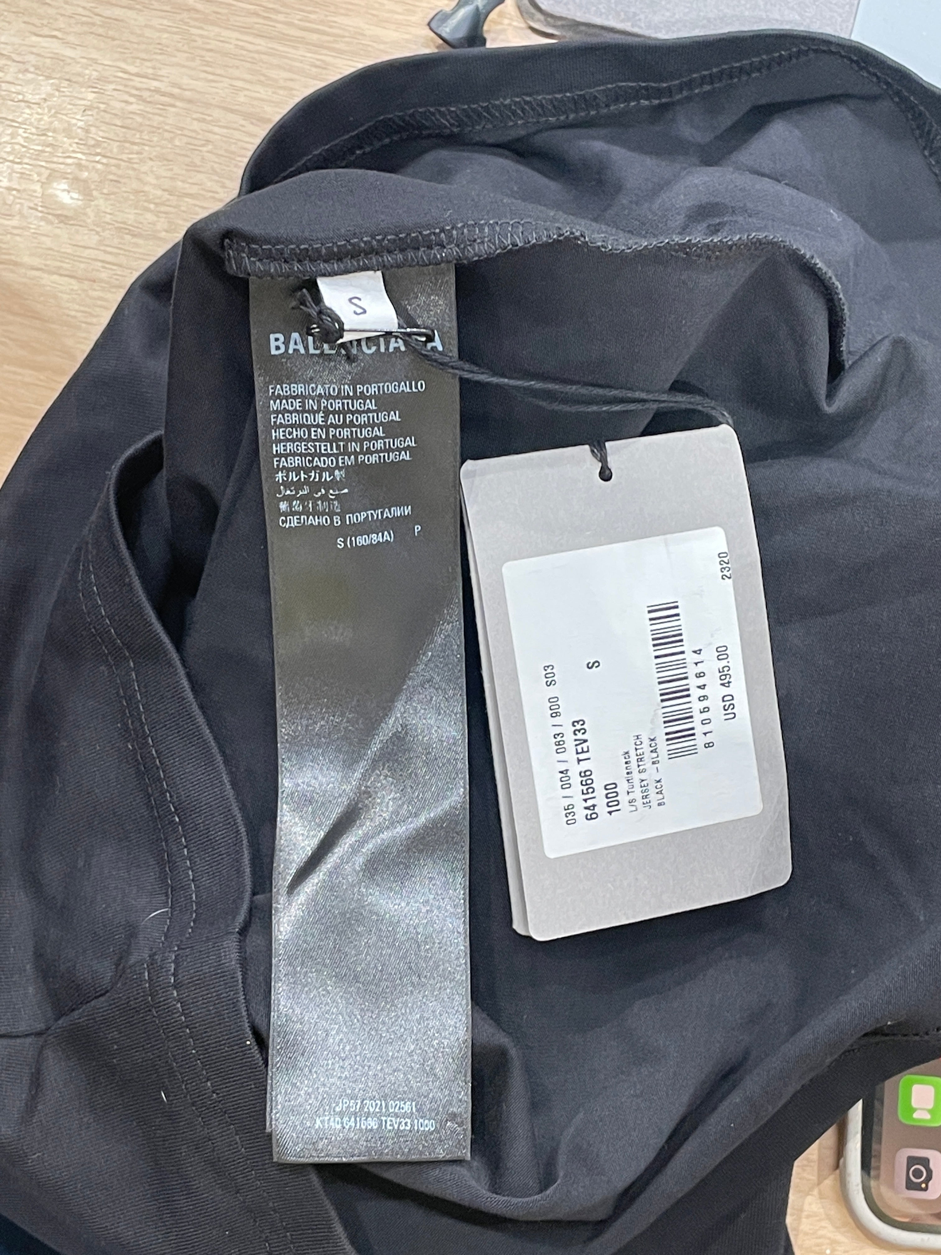 BALENCIAGA/LS T-Shirt/S/Cotton/BLK/WOMENS TURTLENECK view 4