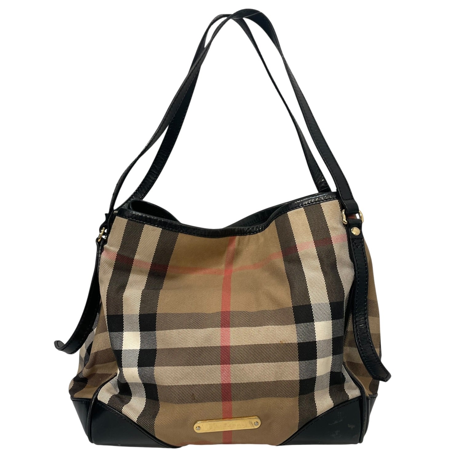 BURBERRY/Tote Bag/Glen Check/Leather/MLT/Bridle Canterbury Tote view 1
