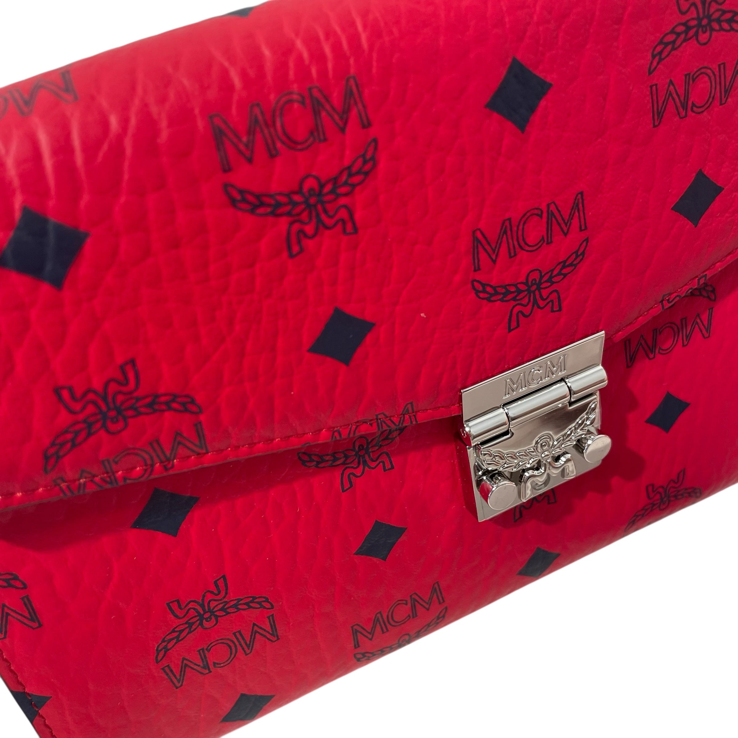 MCM/Cross Body Bag/S/Monogram/Leather/RED/ view 6