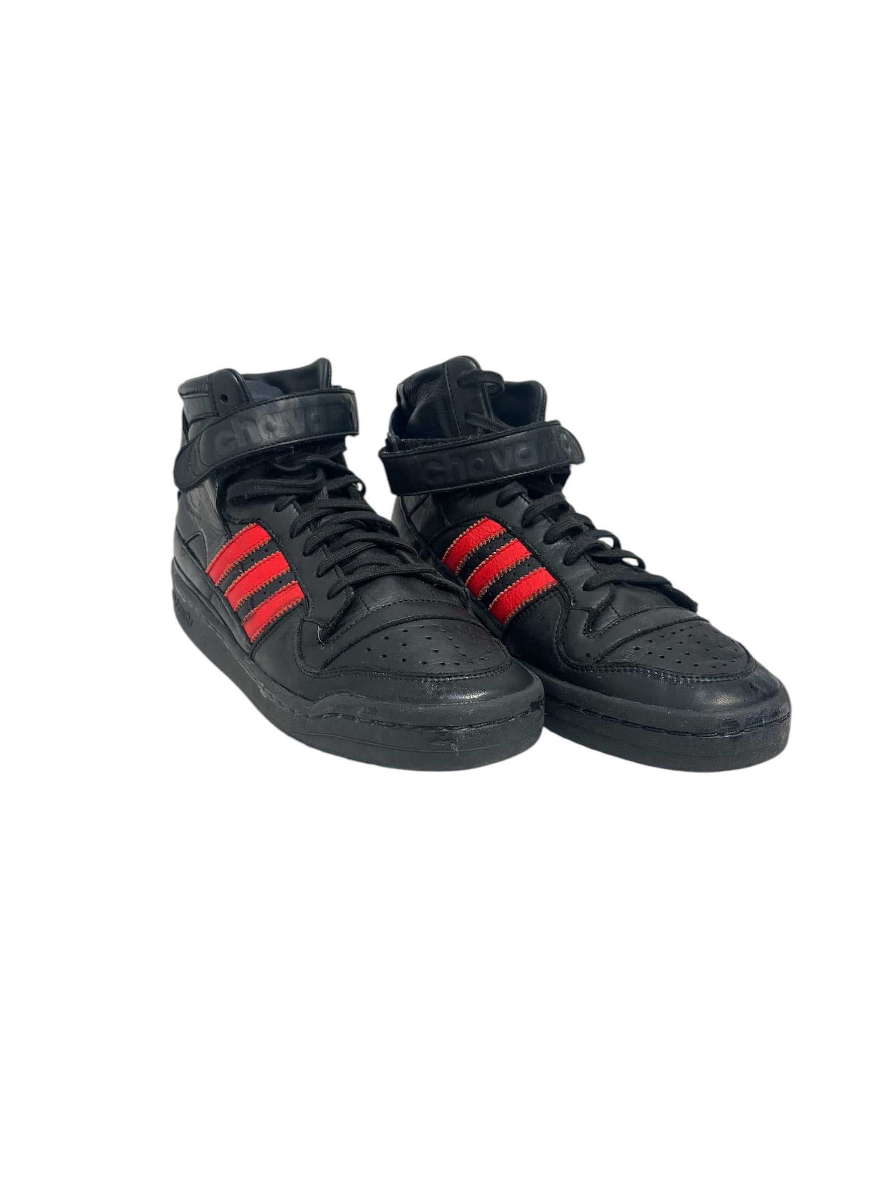 WILLY CHAVARRIA/adidas/Hi-Sneakers/US 9/Leather/BLK/WILLY COLLAB FORUM HI view 1