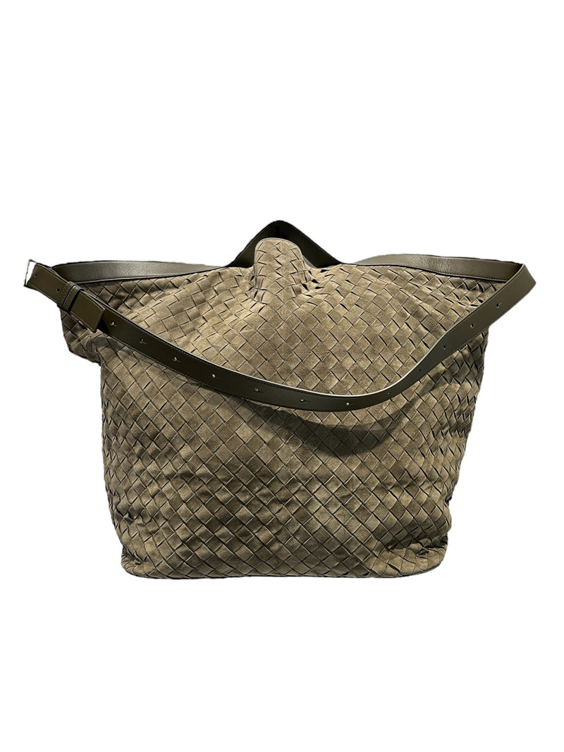 BOTTEGA VENETA/Tote Bag/L/Leather/GRN/LARGE INTRECCIATO PASSENGER