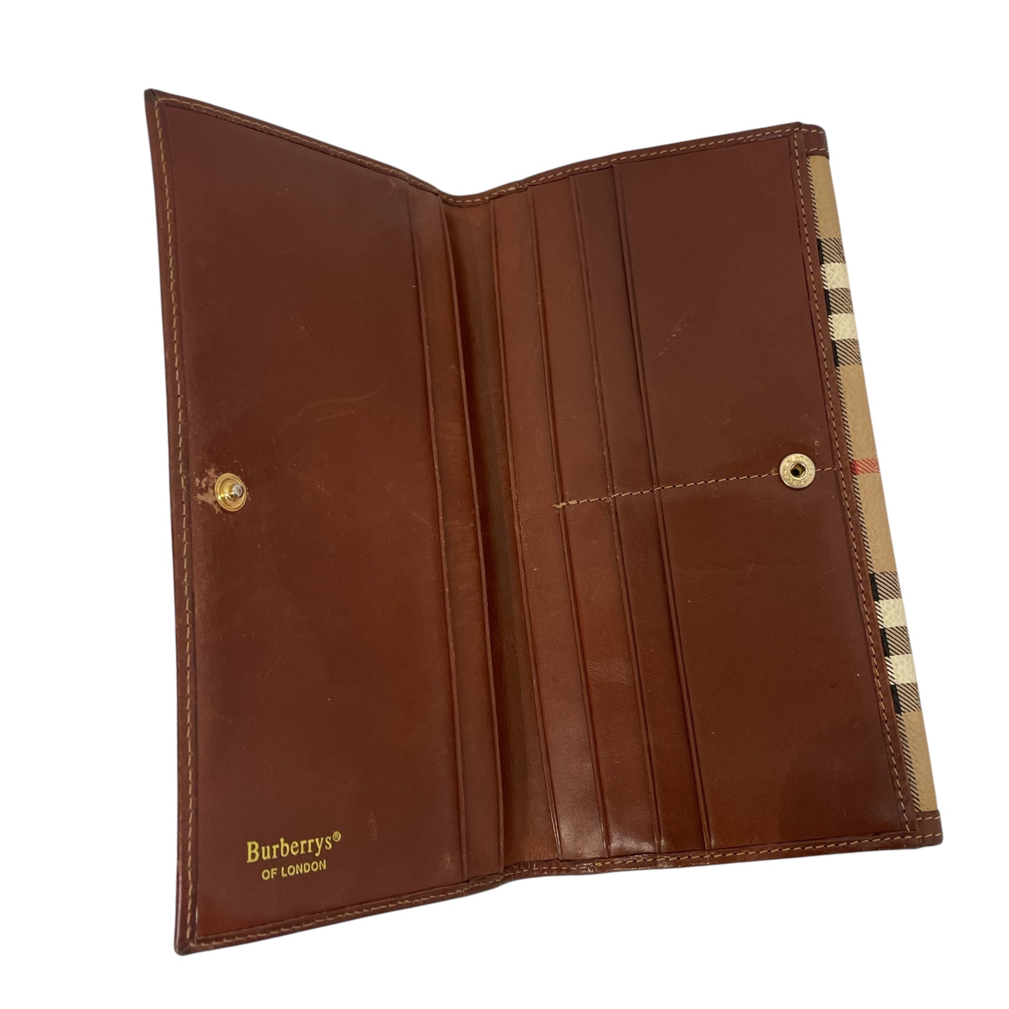 BURBERRYS/Trifold Wallet/Tartan/Leather/BEG/L's/ view 4