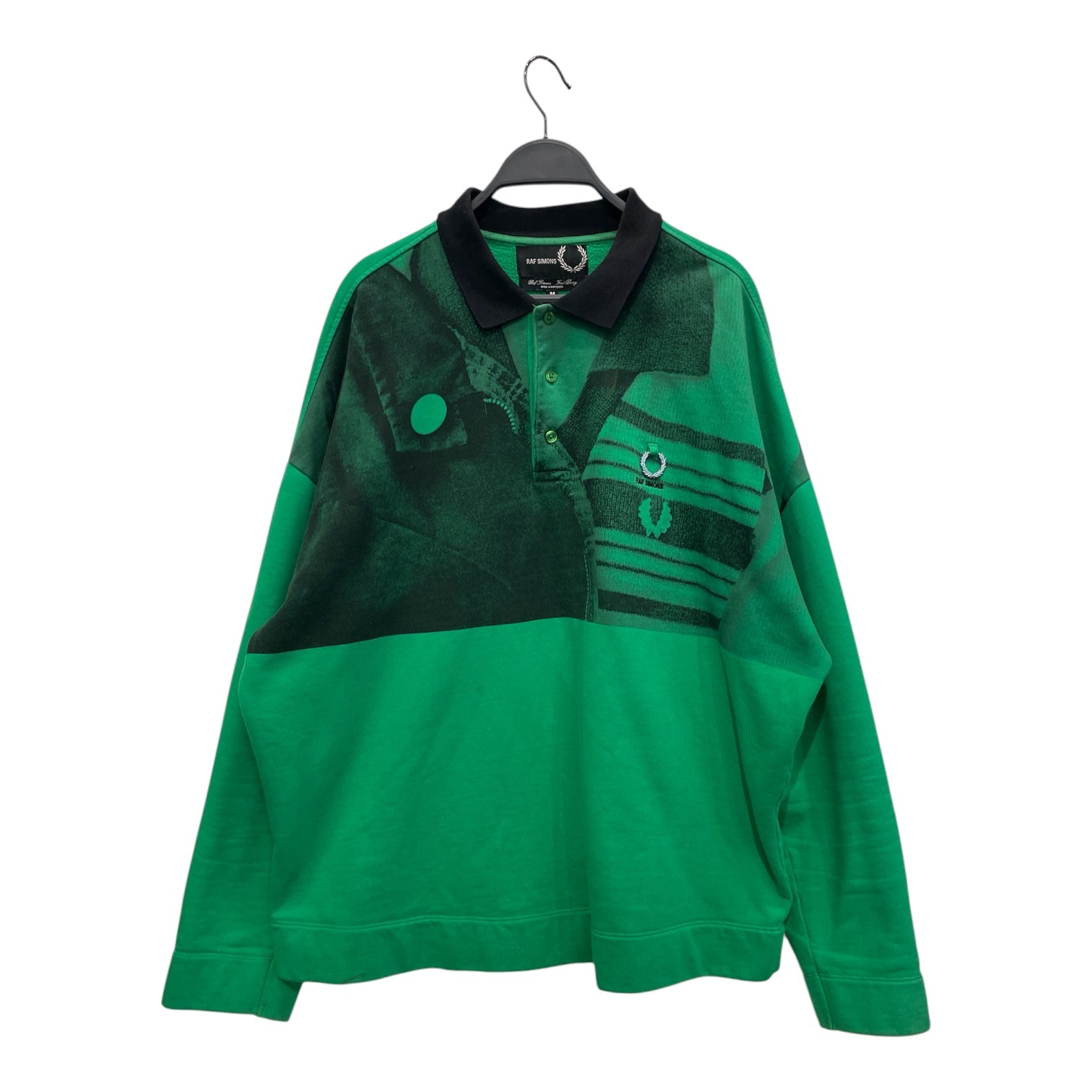 RAF SIMONS/Sweater/M/Cotton/GRN/RAFSIMONSXFREDPERRY view 1