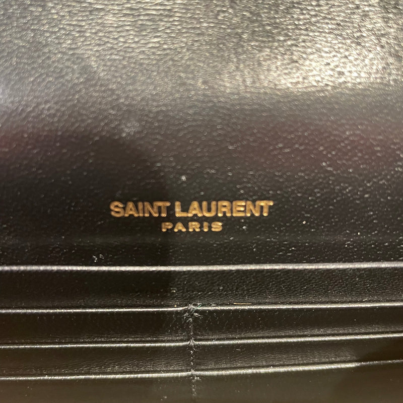 SAINT LAURENT/Cross Body Bag/Leather/BLK/Cassandra Quilted
