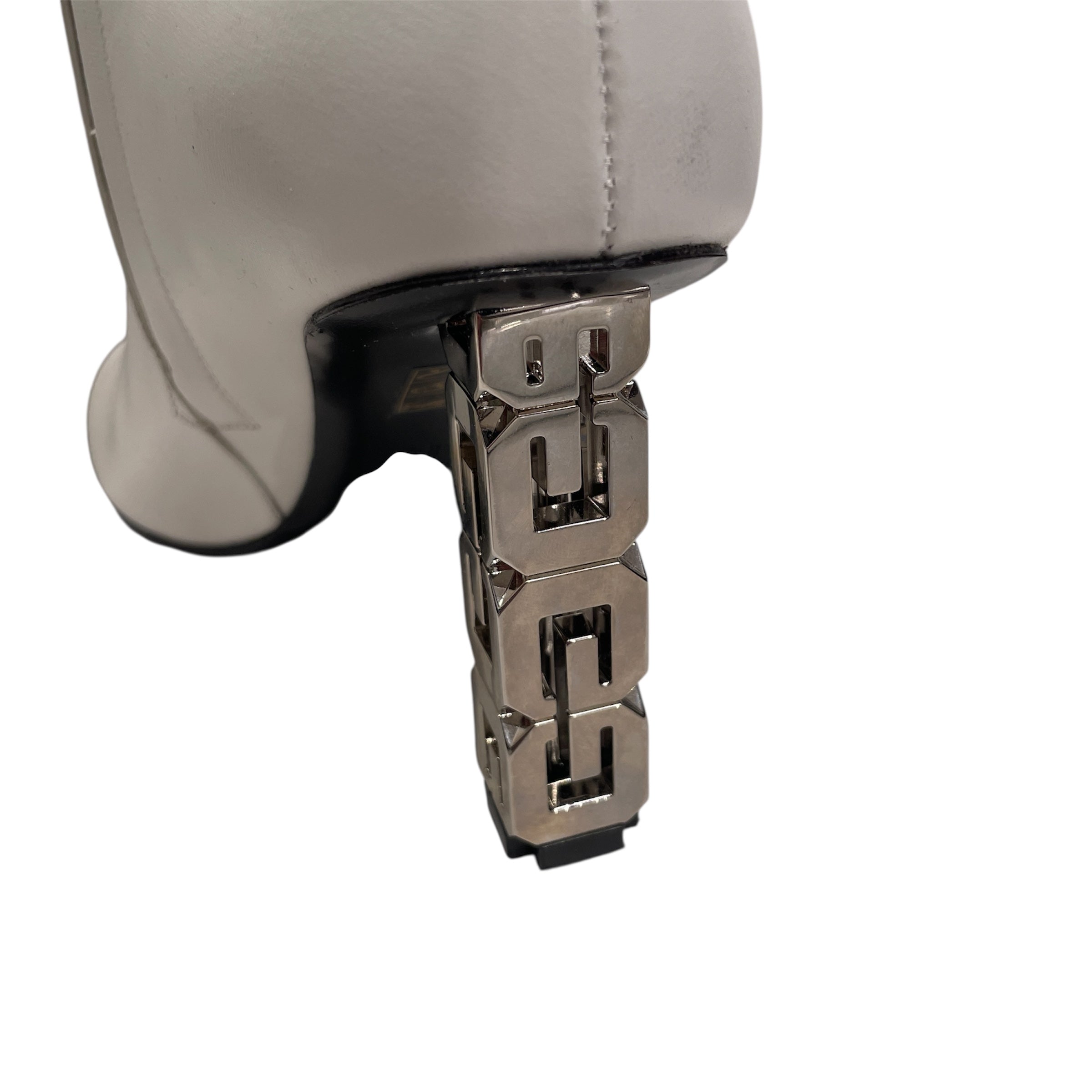 GIVENCHY/Ankle Boots/EU 38.5/Leather/WHT/SILVER 'G' HEEL view 5