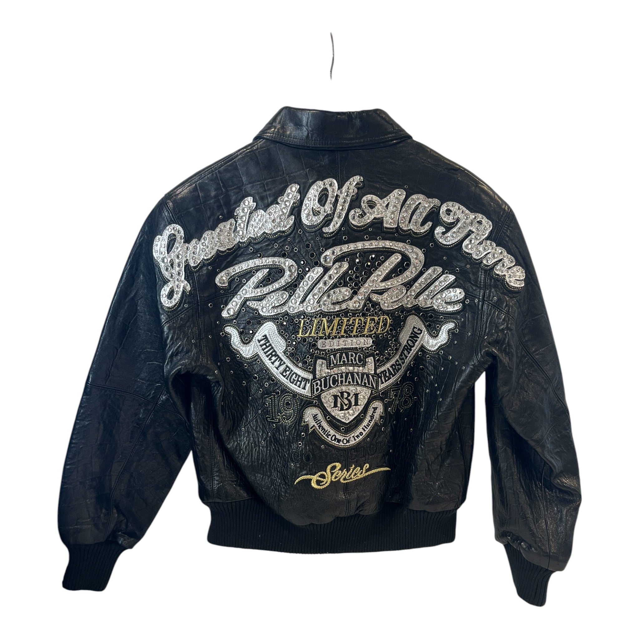 Pelle Pelle/Leather Jkt/10/Leather/BLK/Single Breasted/MARC BUCHANAN RHINESTONE view 2