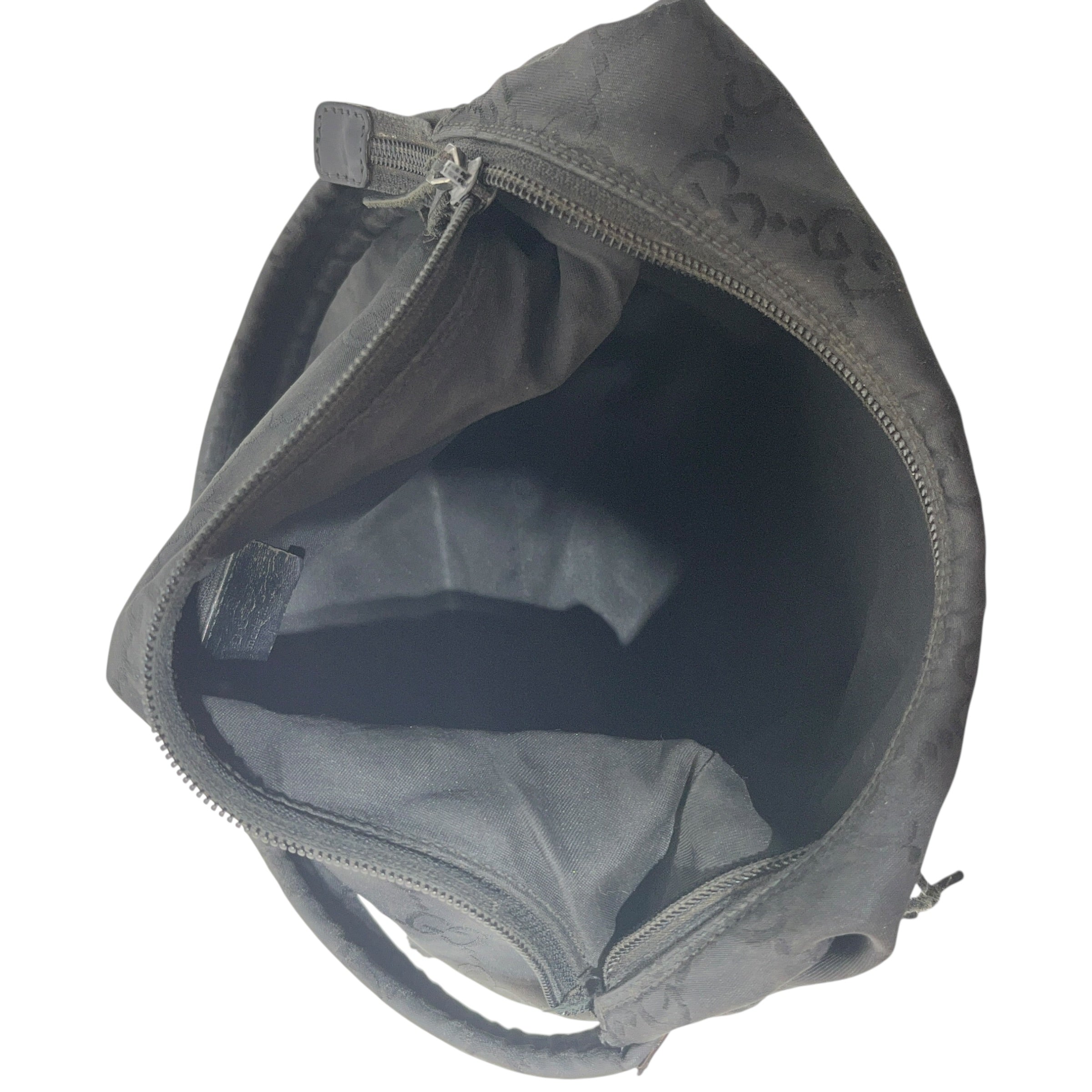 GUCCI/Hand Bag/Monogram/Nylon/BLK/GG Nylon Hobo Handbag view 3