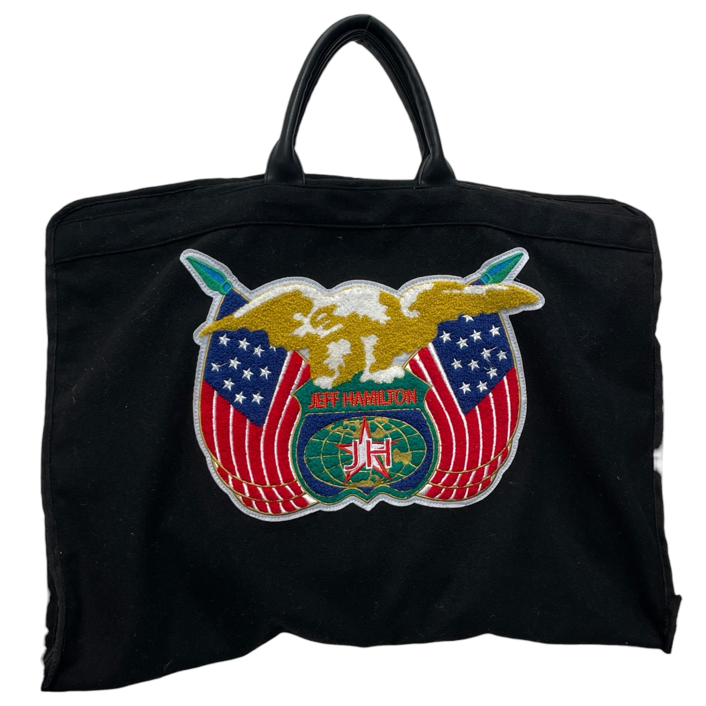 JEFF HAMILTON/Tote Bag/Graphic/Cotton/BLK/AMERICAN FLAG GARMENT BAG view 1