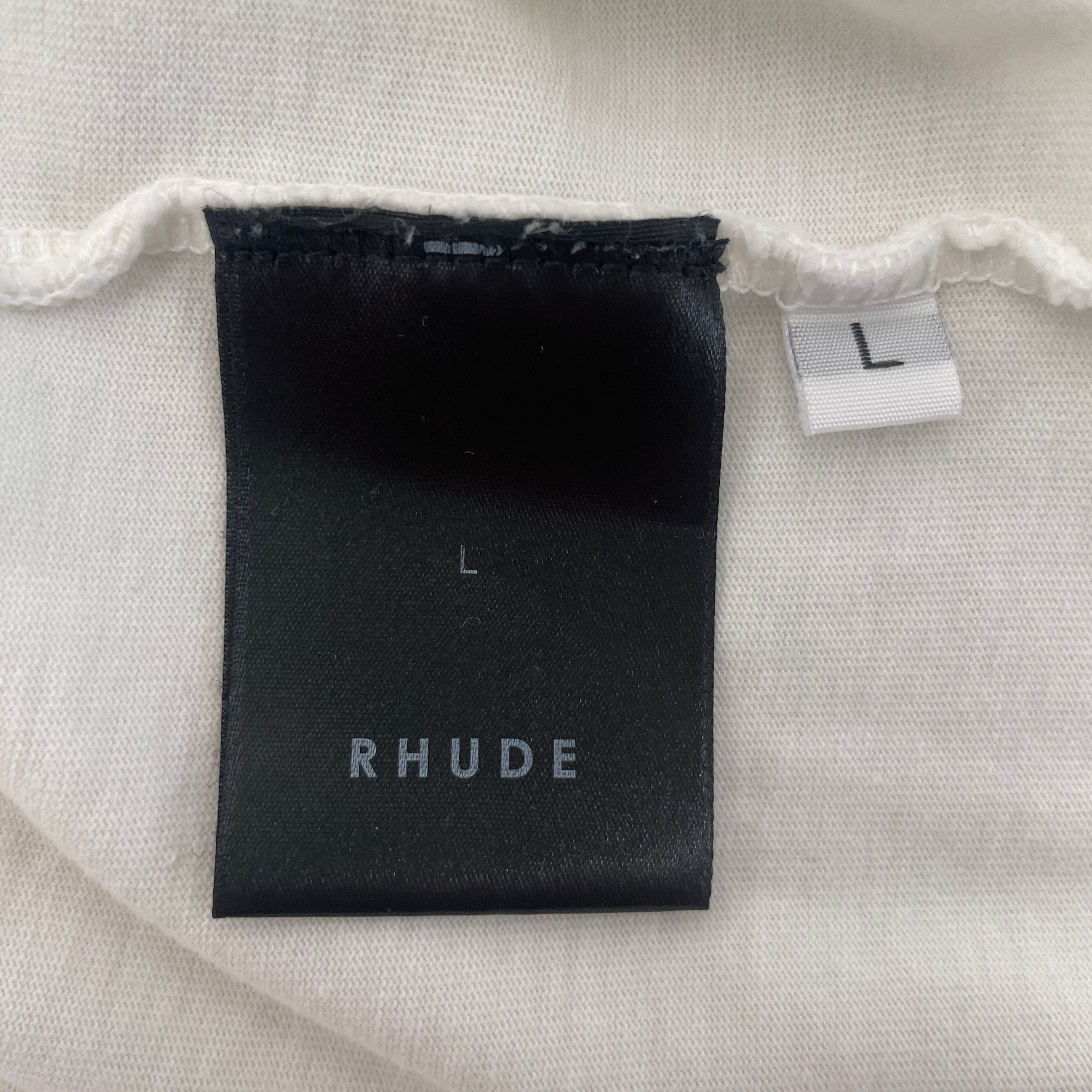 RHUDE/T-Shirt/L/Cotton/WHT/ view 4