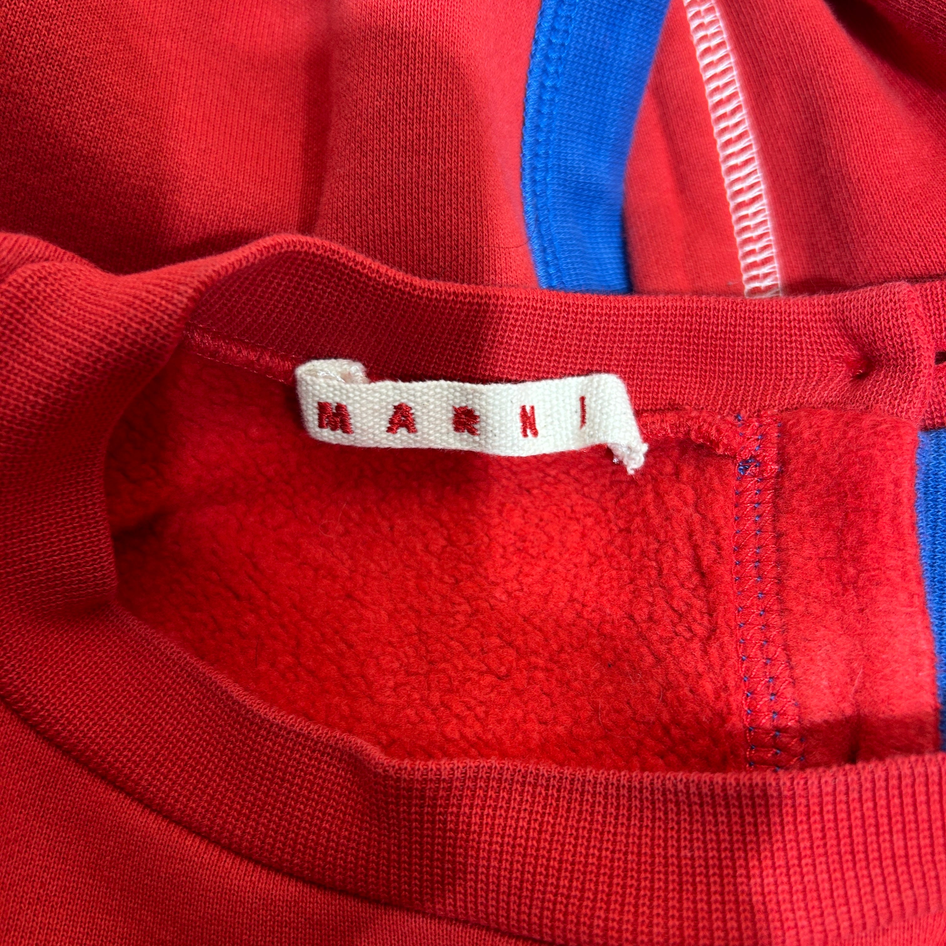 MARNI/Sweatshirt/S/Cotton/RED/button up back view 3