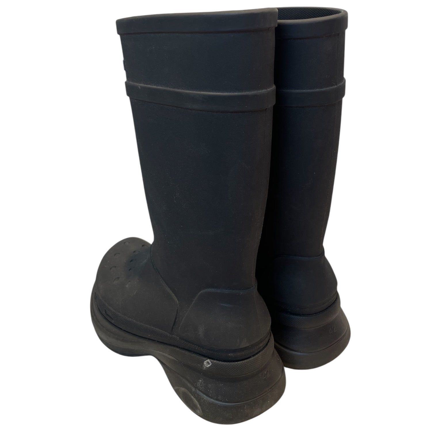 BALENCIAGA/crocs/Rain Boots/EU 42/BLK/ view 2