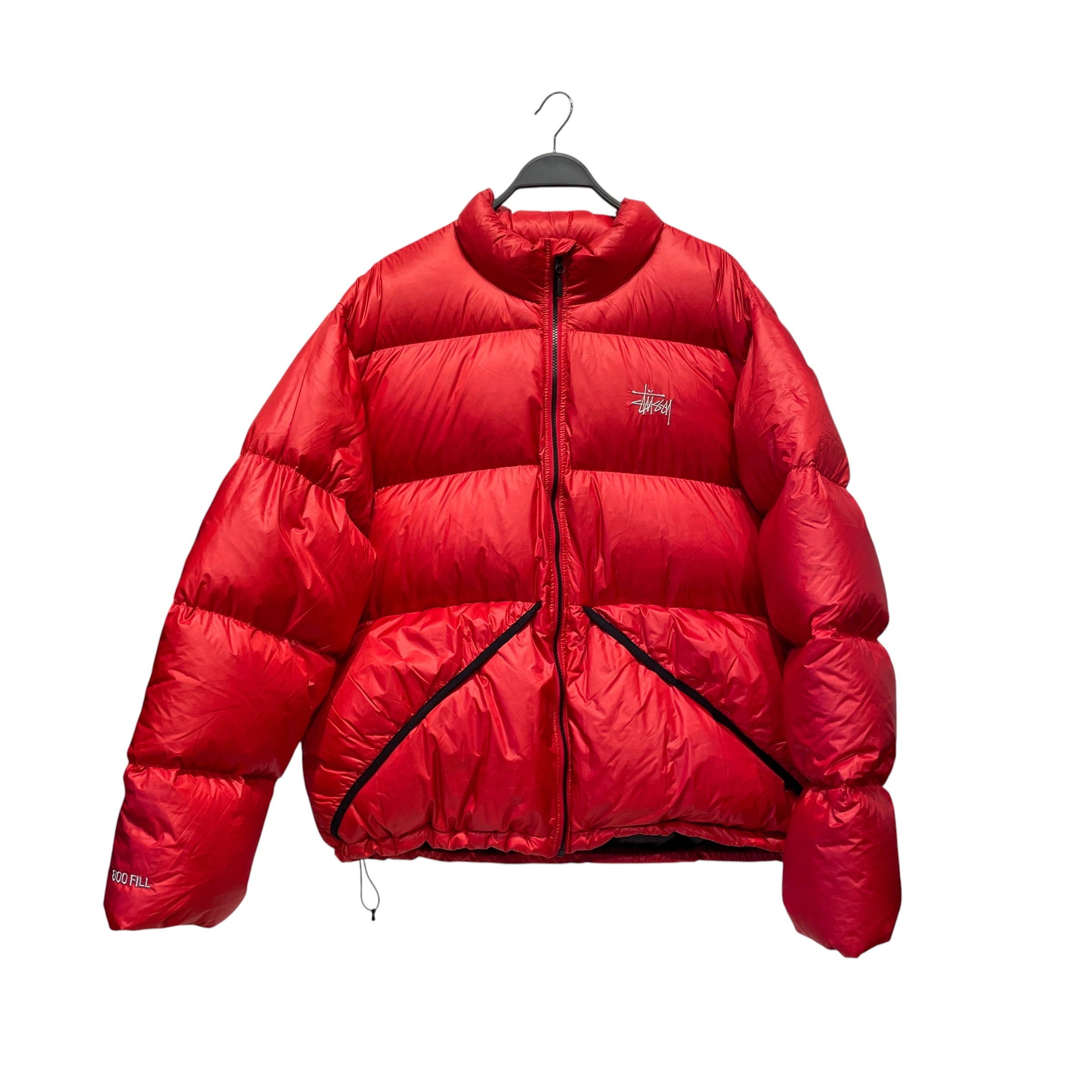 STUSSY/Puffer Jkt/XL/Nylon/RED/MICRO RIPSTOP DOWN JACKET view 1