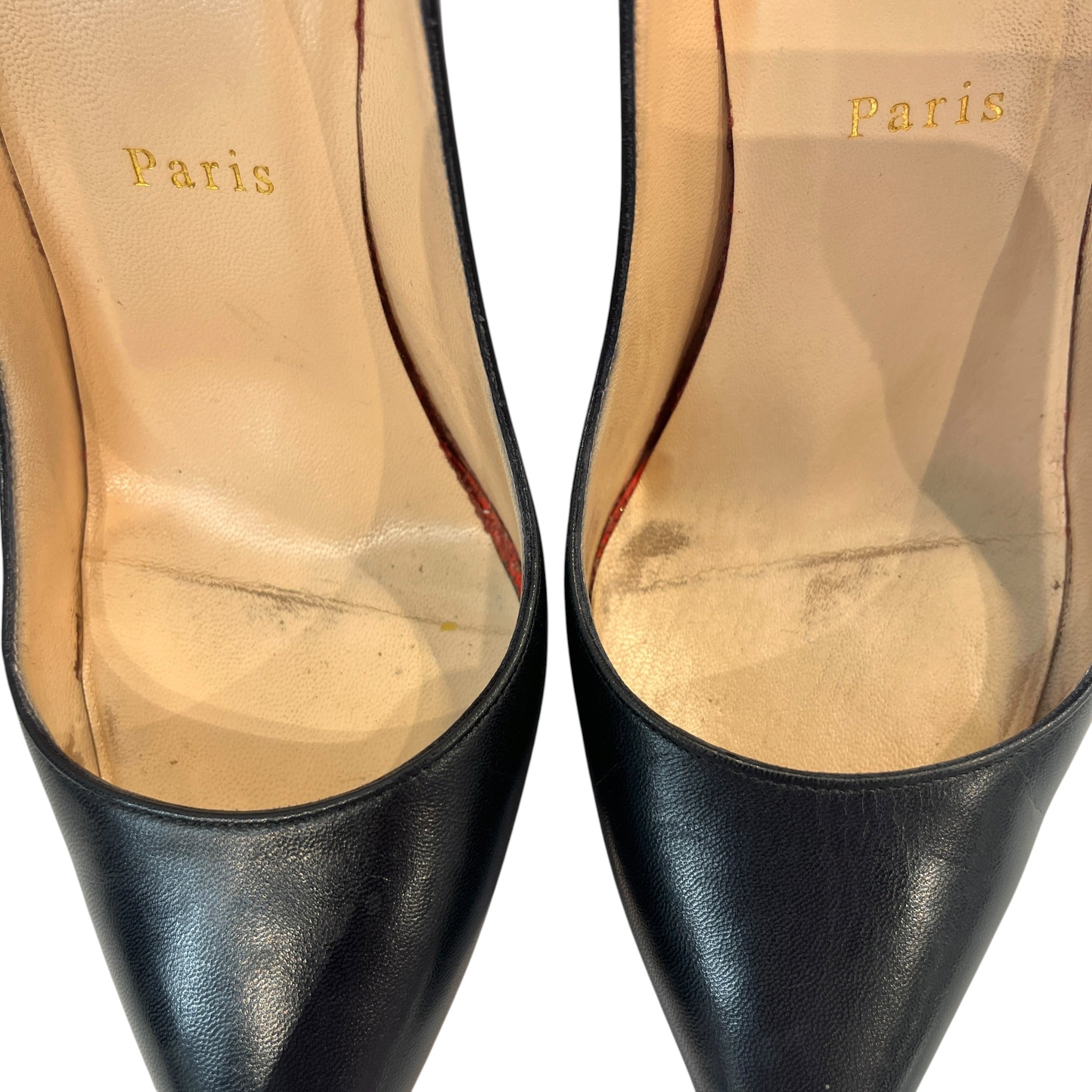 Christian Louboutin/Heels/EU 38/Leather/BLK/Pointed-Toe/NAPPA PIGALLE view 4