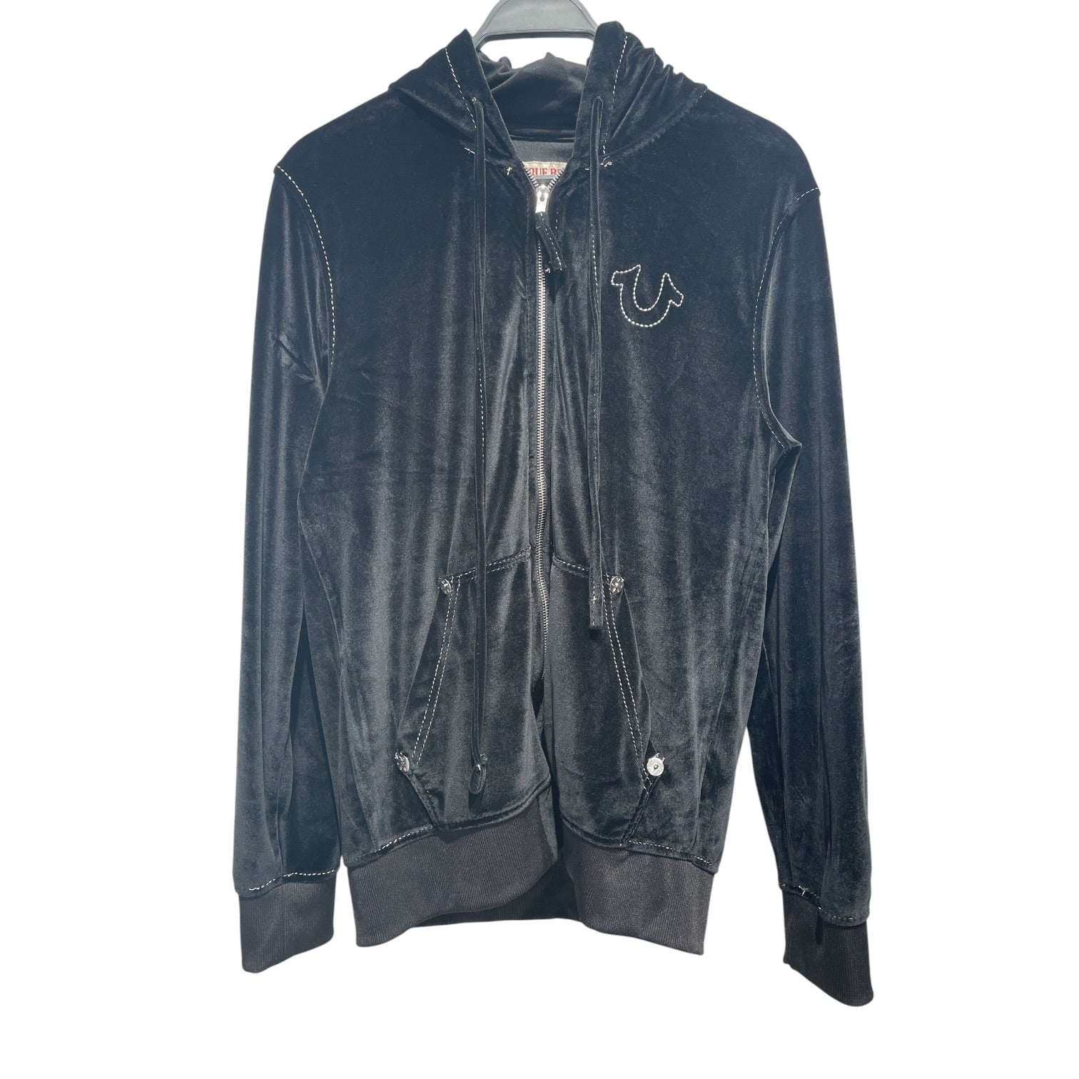 TRUE RELIGION/Zip Up Hoodie/M/Polyester/BLK/ view 1