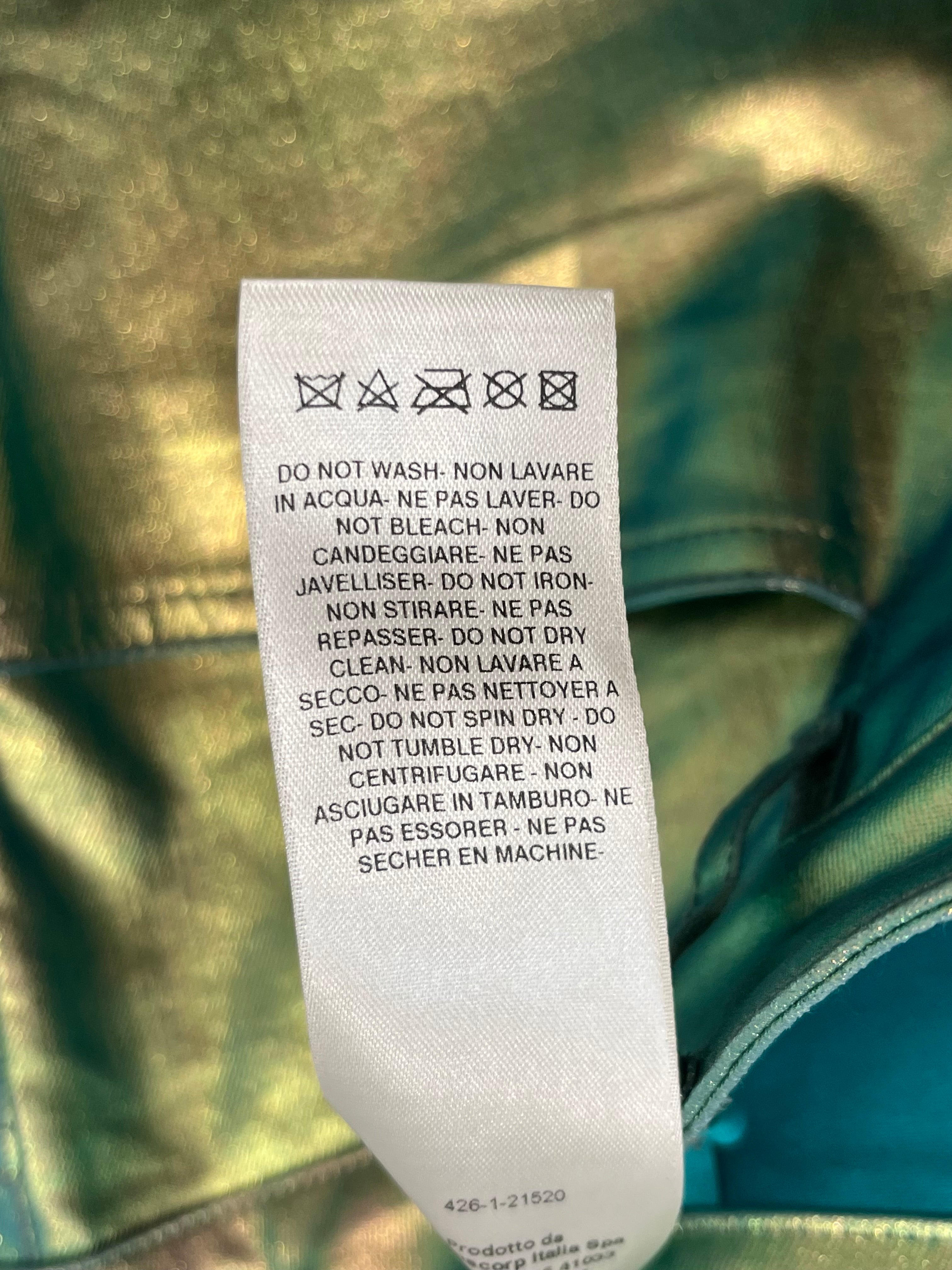 Rick Owens/Skinny Pants/40/Cotton/GRN/RU01C43 IRIDESCENT SKINNY JNS view 4