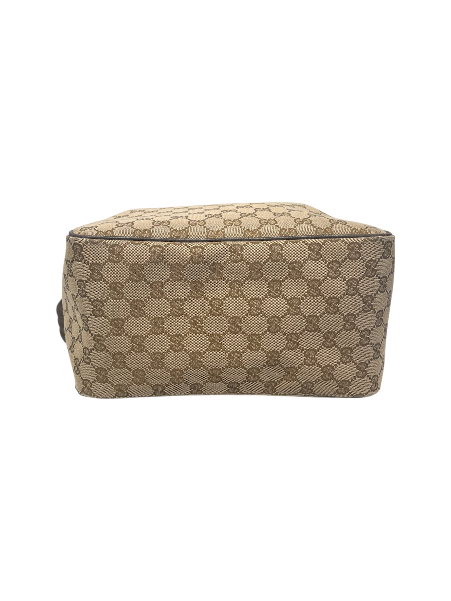 GUCCI/Backpack/Monogram/BEG/gg canvas top zip view 3