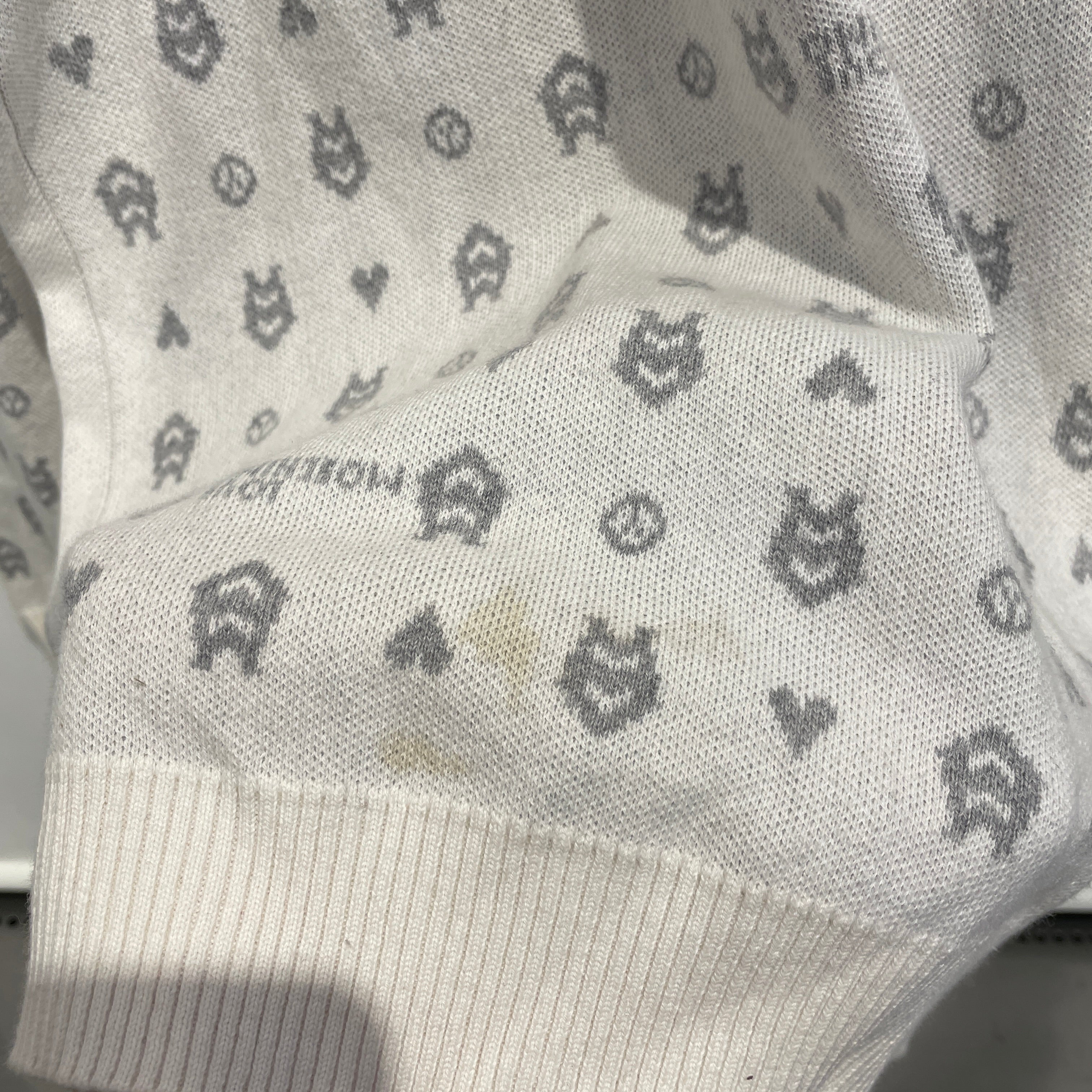 LOVE MOSCHINO/Sweater/M/Monogram/Cotton/WHT/ view 4