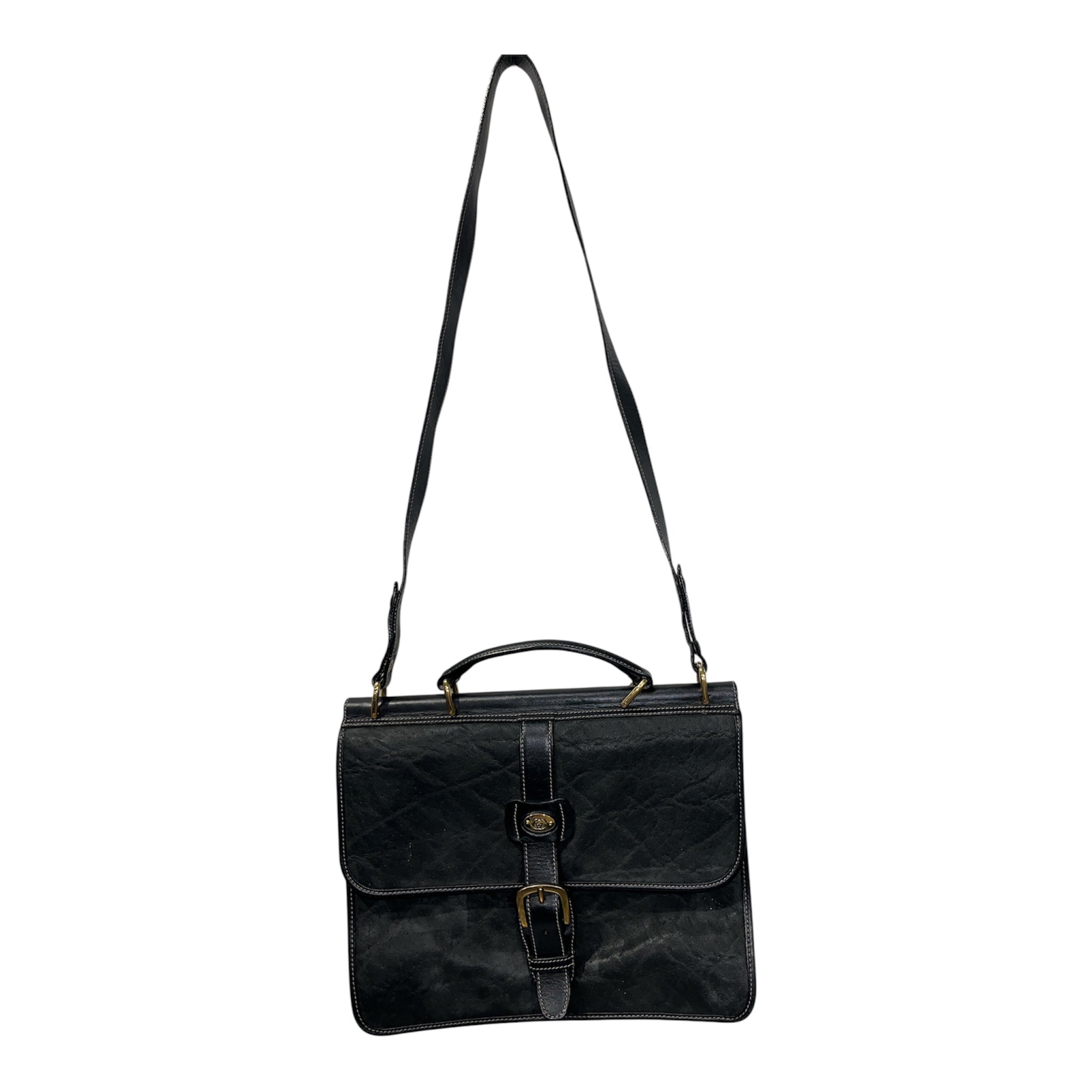 GUCCI/Cross Body Bag/Leather/BLK/BUCKLE GOLD, EXOTIC LEATHER view 1