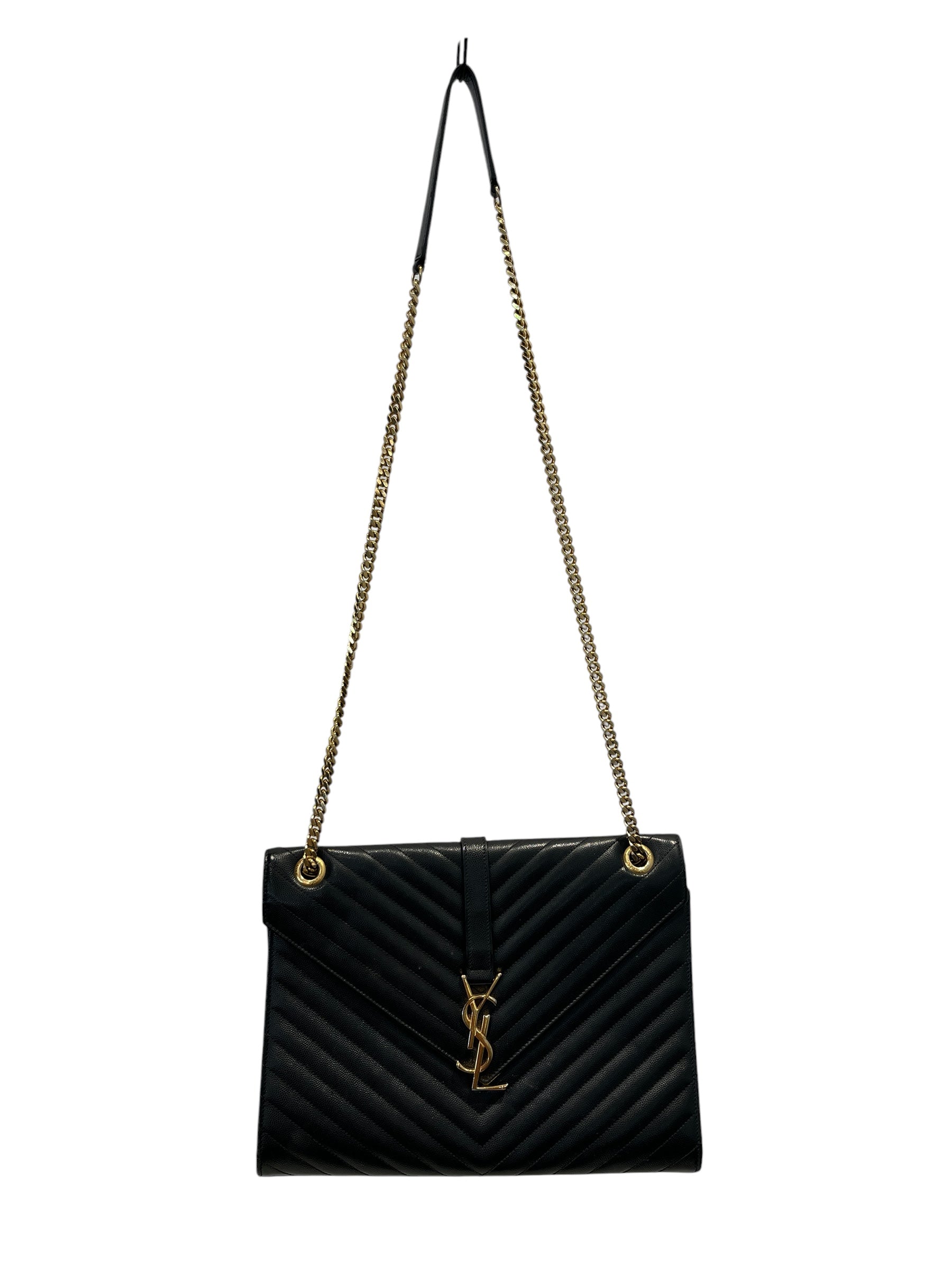 YVES SAINT LAURENT/Tote Bag/Leather/BLK/CHEVRONCAVIARLEATHERDVL354 view 1