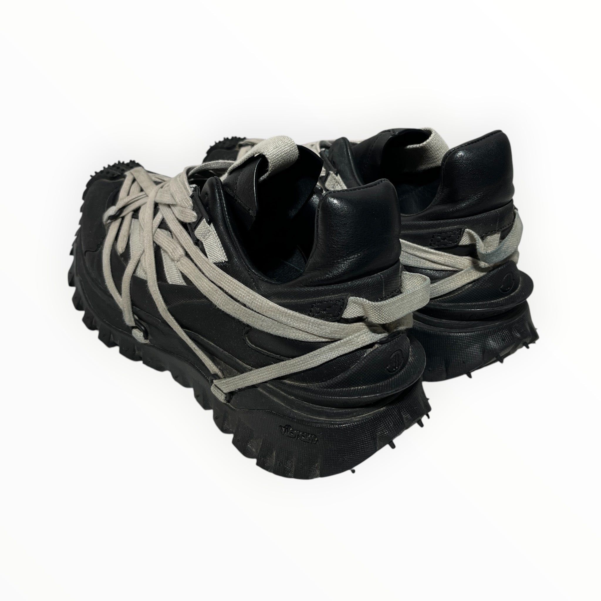 Rick Owens/MONCLER/Low-Sneakers/EU 43/Leather/BLK/TrailgripMegalace view 2
