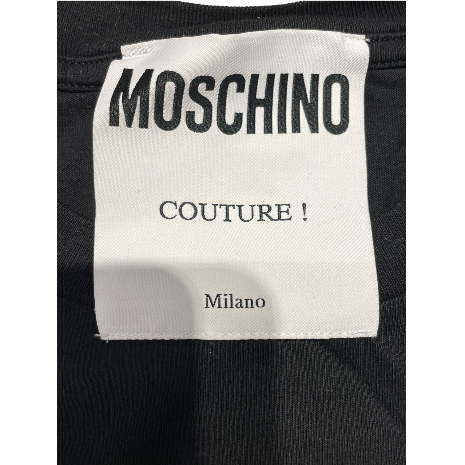 MOSCHINO/T-Shirt/S/Cotton/BLK/Colorful Paint-Effect Logo view 3