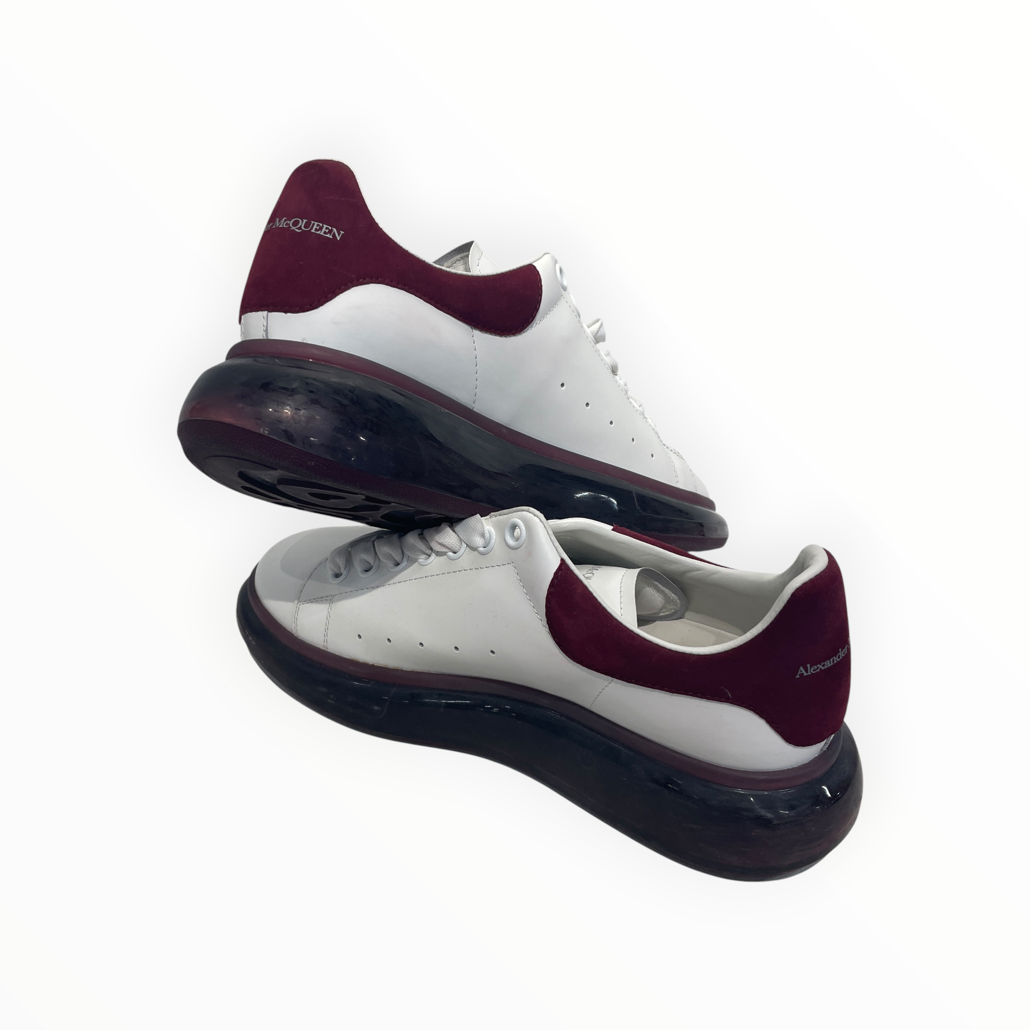 Alexander McQueen/Low-Sneakers/EU 41/WHT/White/Burgundy Suede view 3