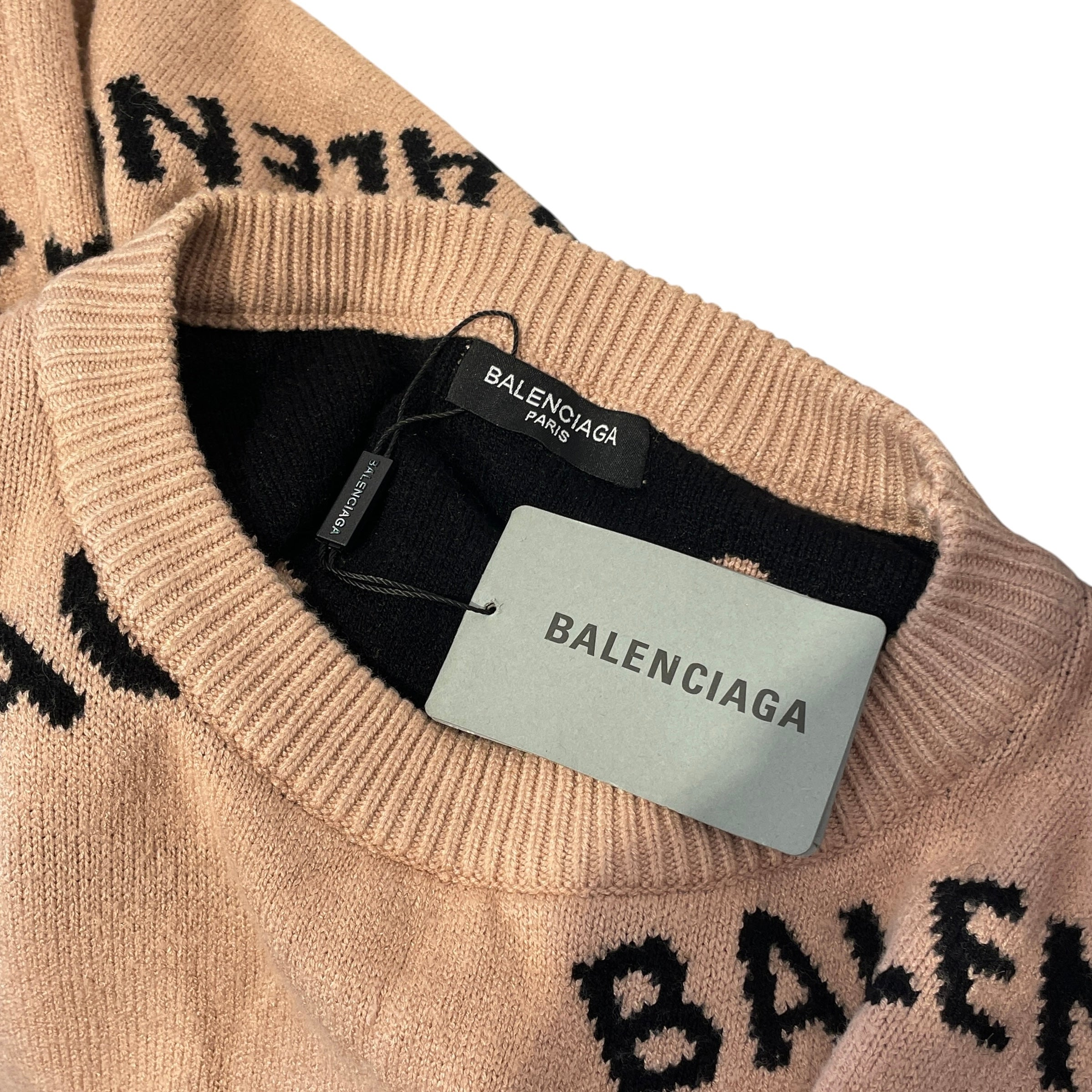 BALENCIAGA/Sweater/XL/All Over Print/Cotton/BEG/ view 4