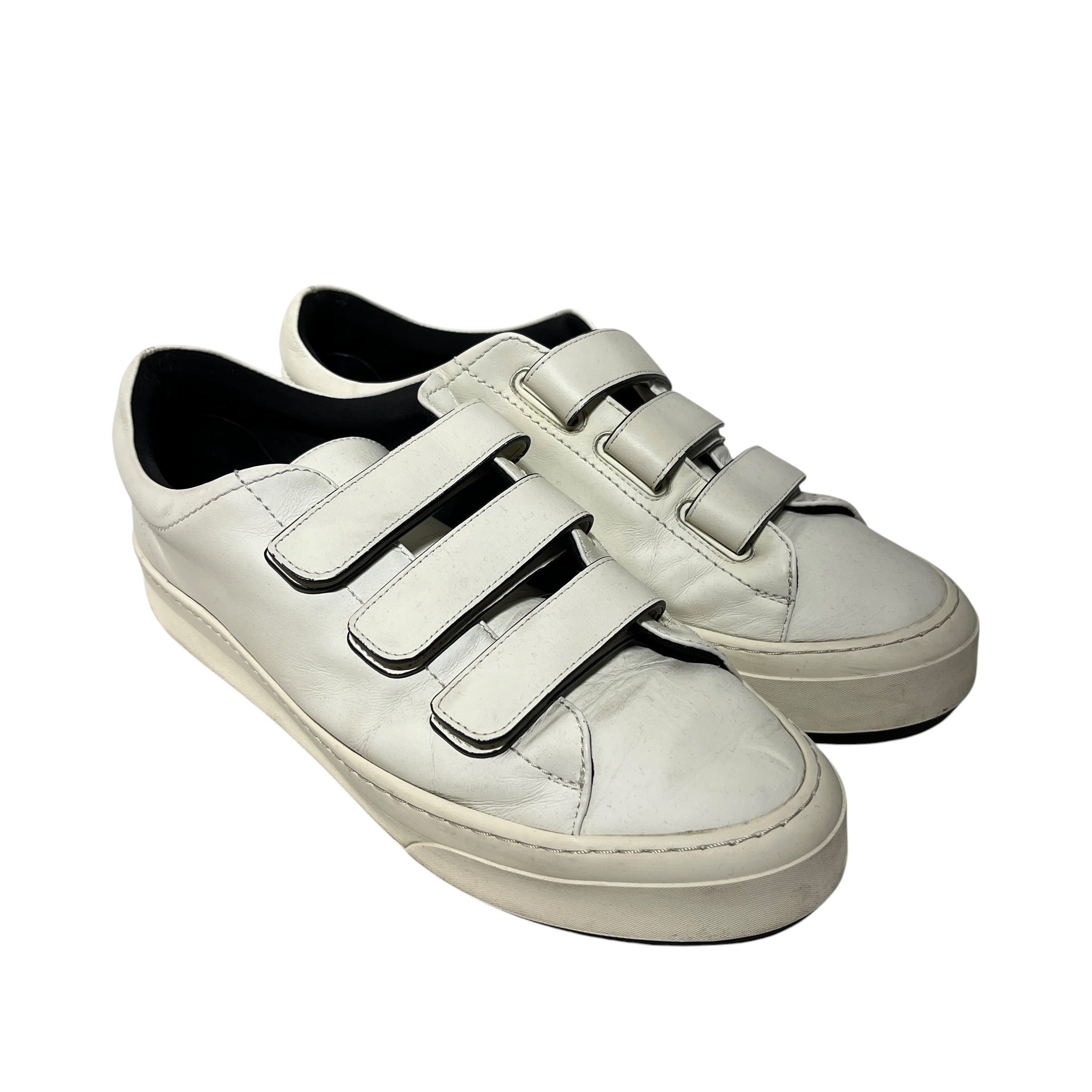 THE ROW/Low-Sneakers/EU 41/Leather/WHT/U-Tip/buckle sneaker view 1