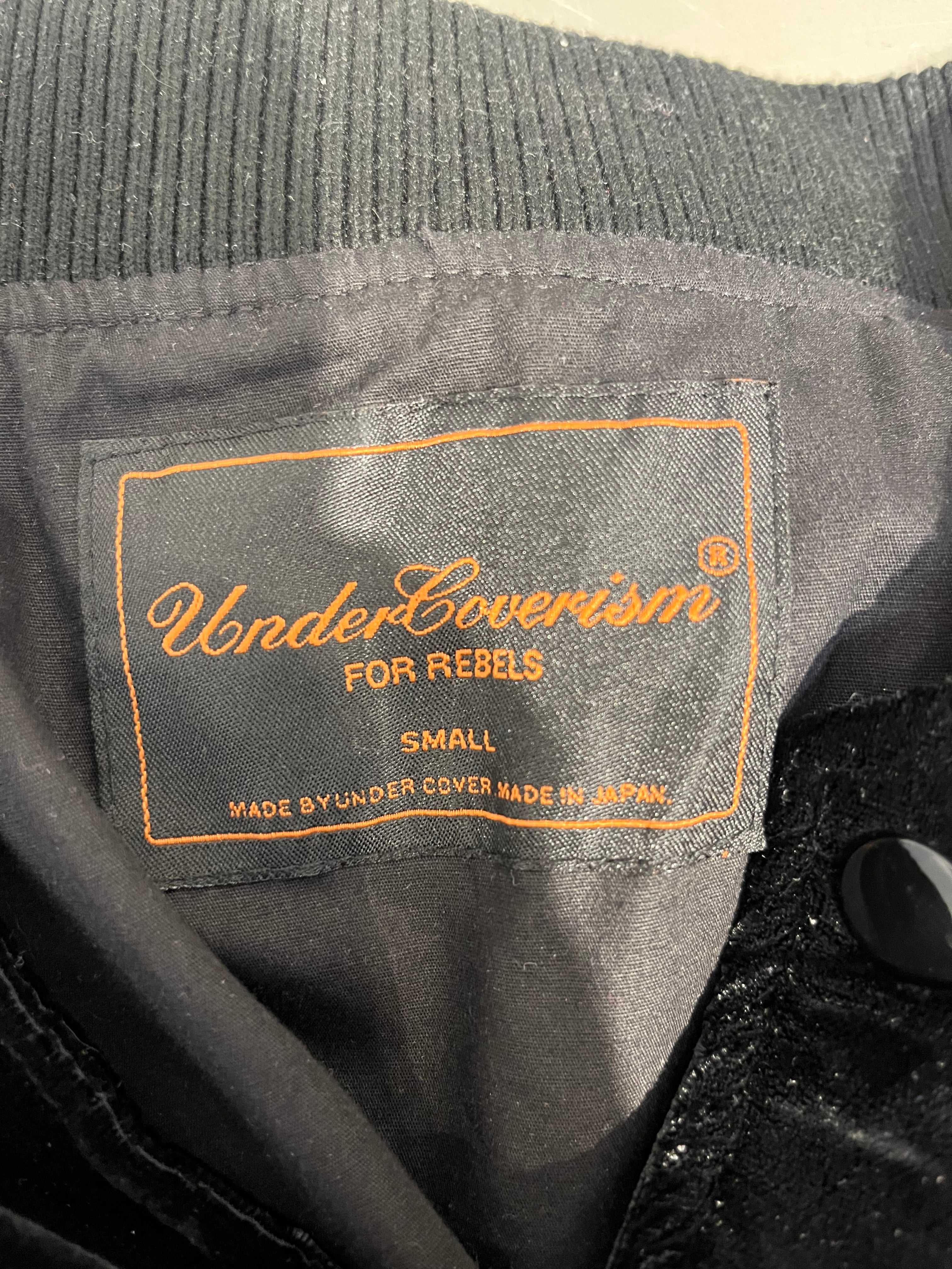 UNDERCOVERISM/Jacket/S/Velour/BLK/Graphic/CRACKED BACKWORKS REBELGODS view 3