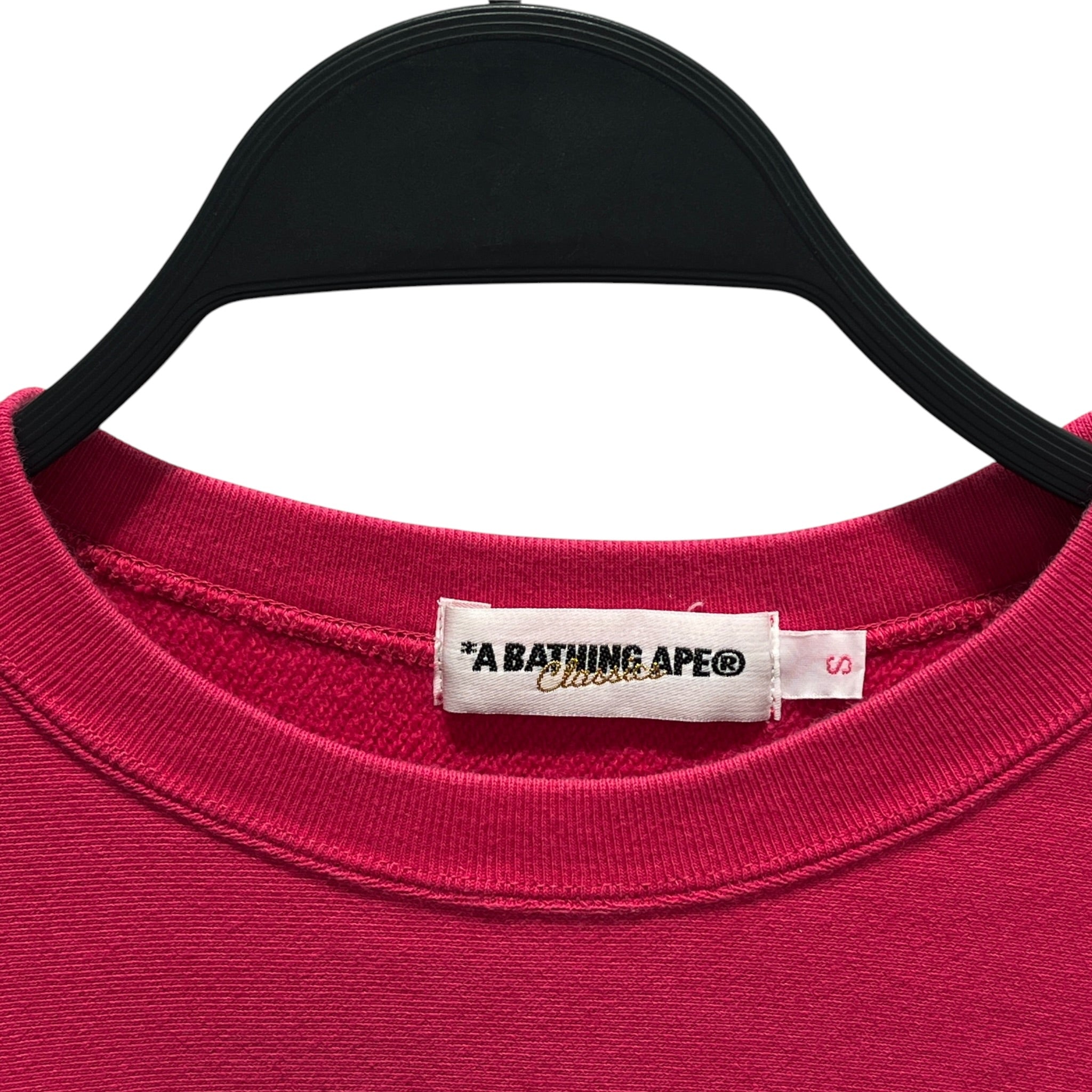 A BATHING APE/Sweatshirt/S/Graphic/Cotton/PNK/APE STANDING ON GRN STAR view 4