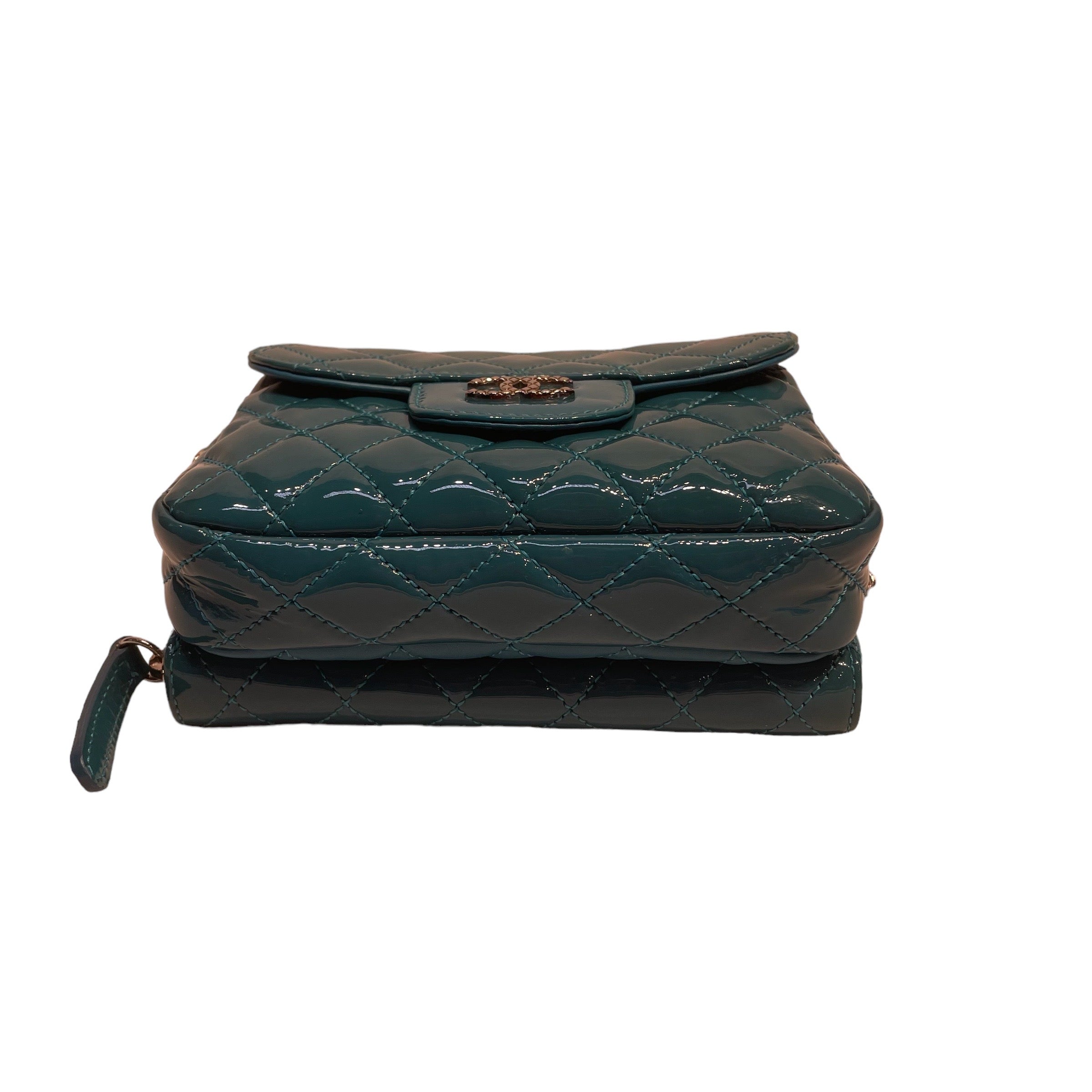 CHANEL/Hand Bag/Leather/BLU/MINI SQUARE TURQ view 6