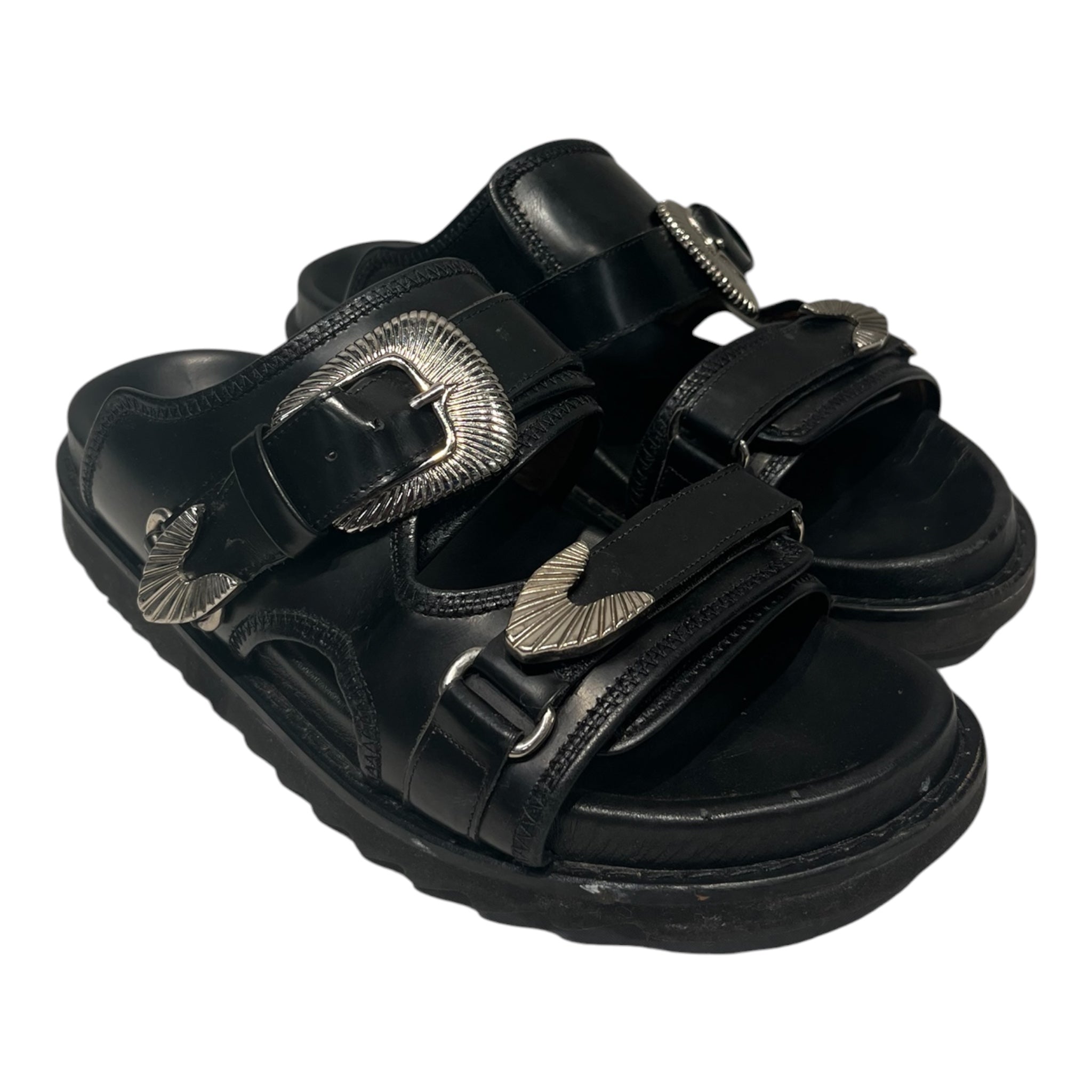 TOGA VIRILIS TOGA ARCHIVES/Sandals/EU 42/Leather/BLK/ view 1