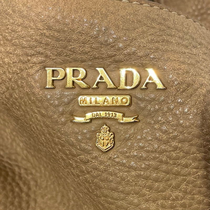 PRADA/Hand Bag/Leather/BEG/PRADAVITELLODANIOHOBO