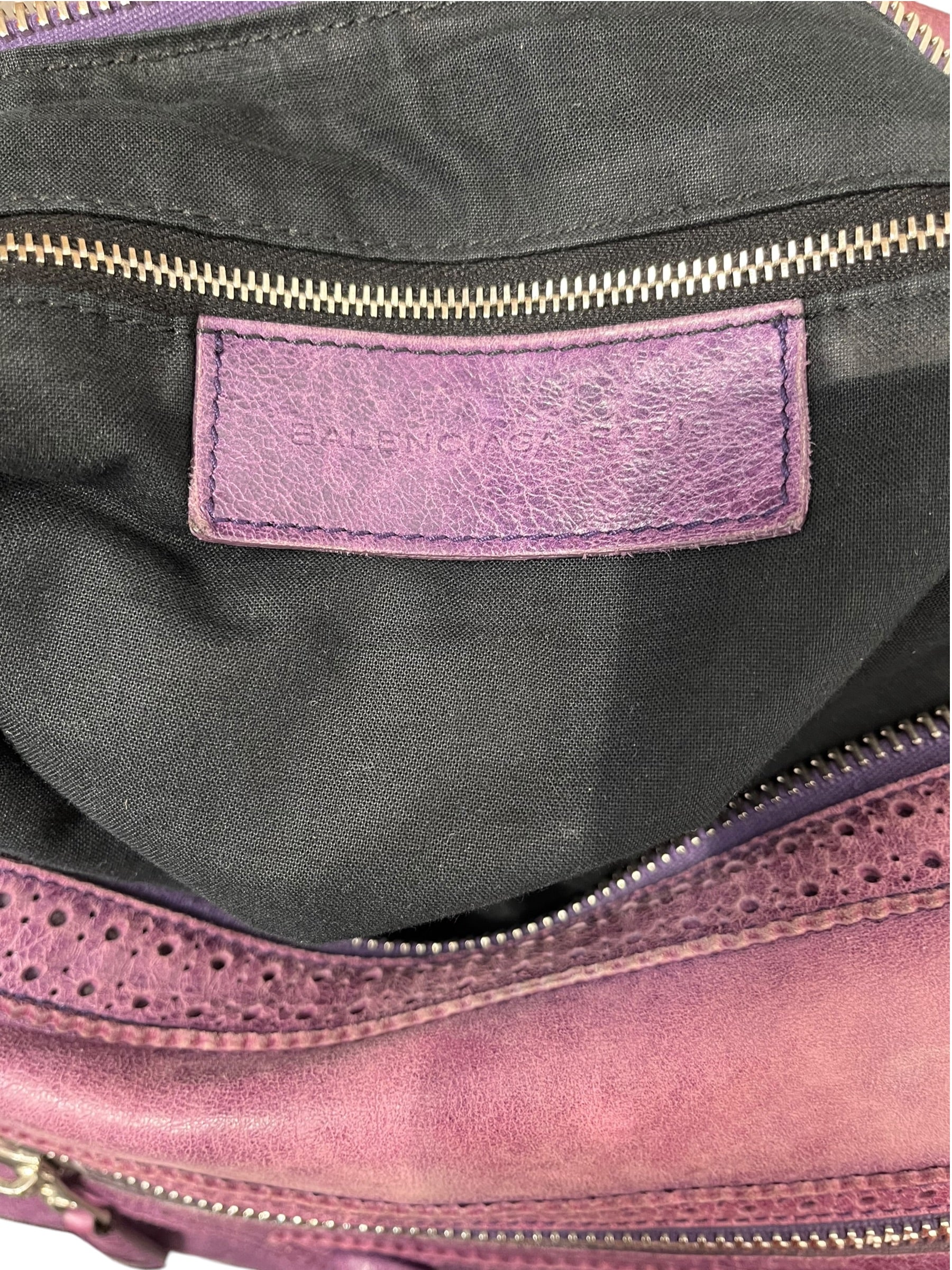 BALENCIAGA/Bag/Leather/PPL/MOTO GIANT BROGUES HOBO BAG view 6