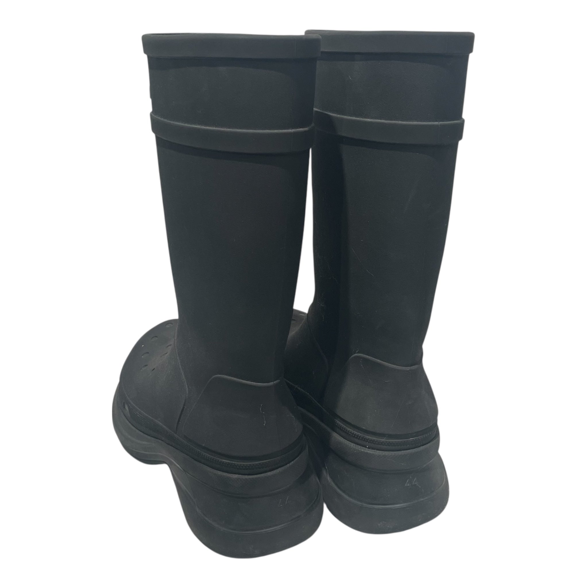 BALENCIAGA/Rain Boots/EU 44/BLK/croc boot view 2