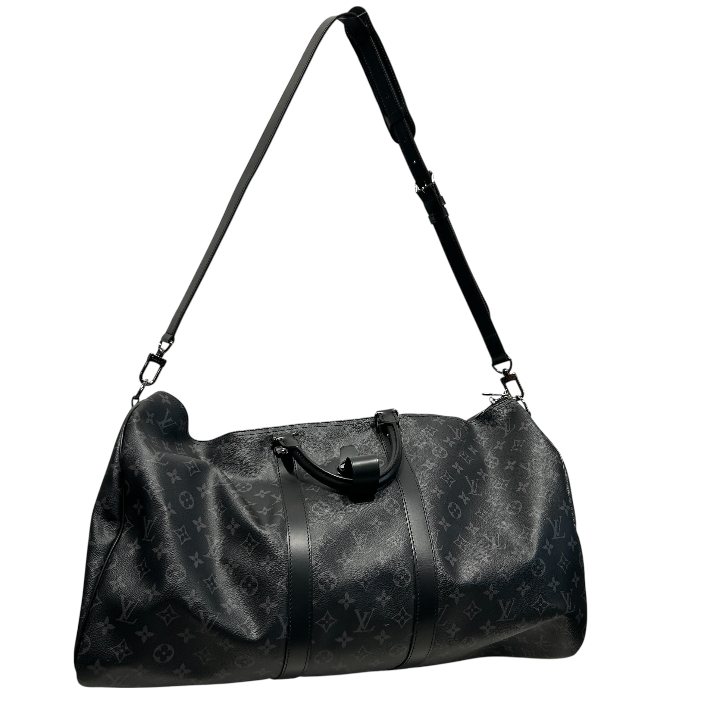 LOUIS VUITTON/Boston Bag/Monogram/Leather/BLK/Monogram Duffle view 2