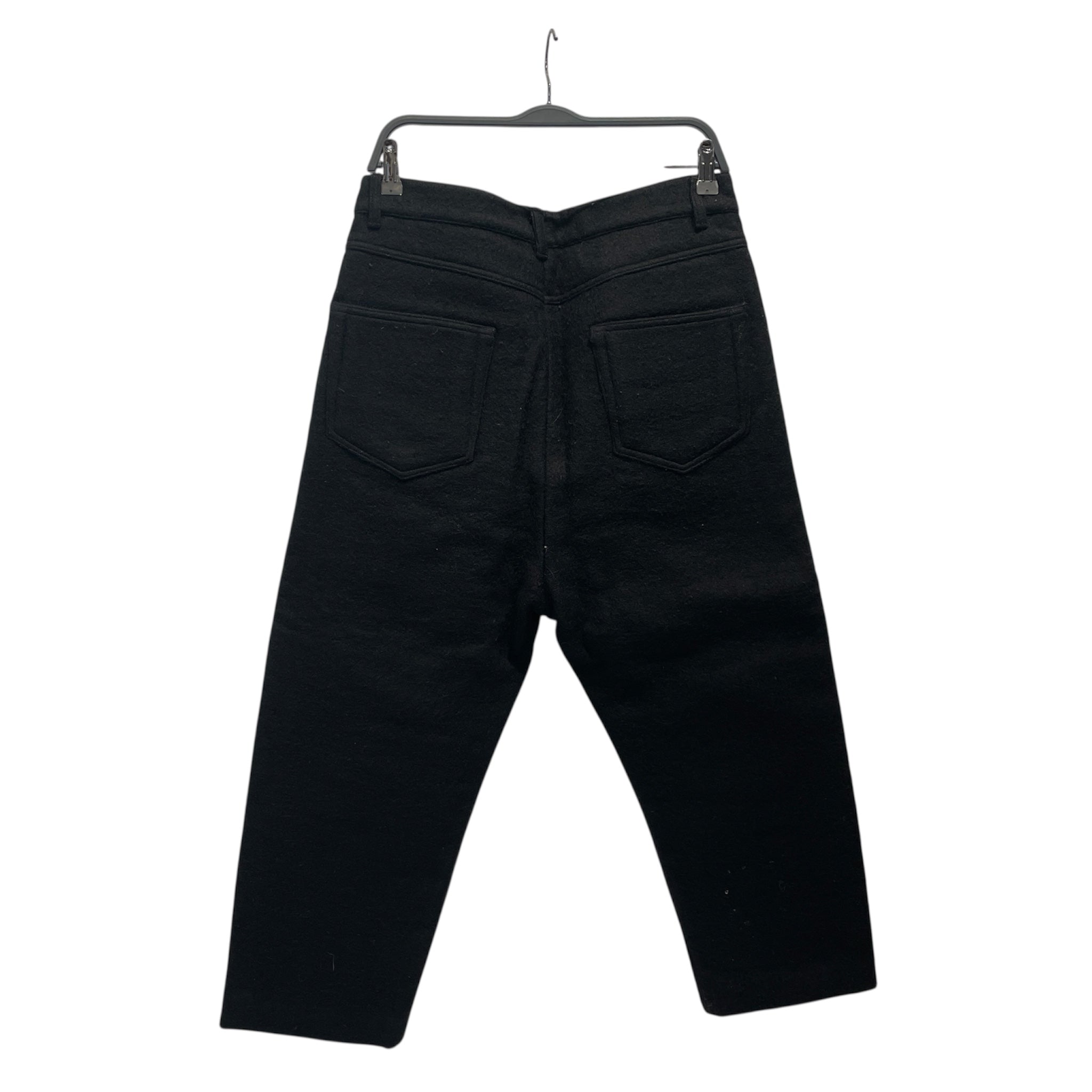 Rick Owens/Cropped Pants/30/Wool/BLK/FW18 Sisyphus Collapse Cut view 2