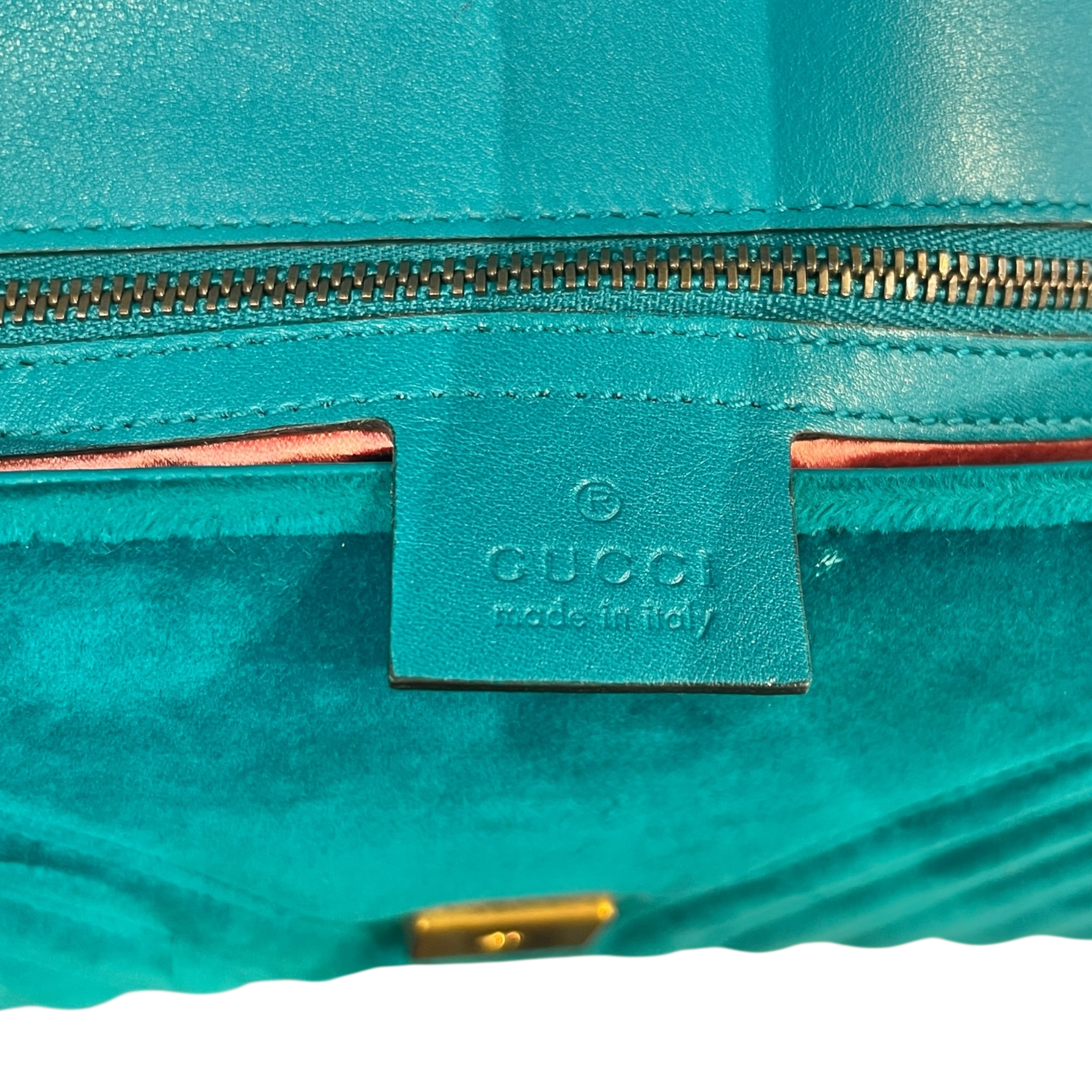 GUCCI/Hand Bag/BLU/TEAL VELVET MARMONT FLAP SMALL view 5