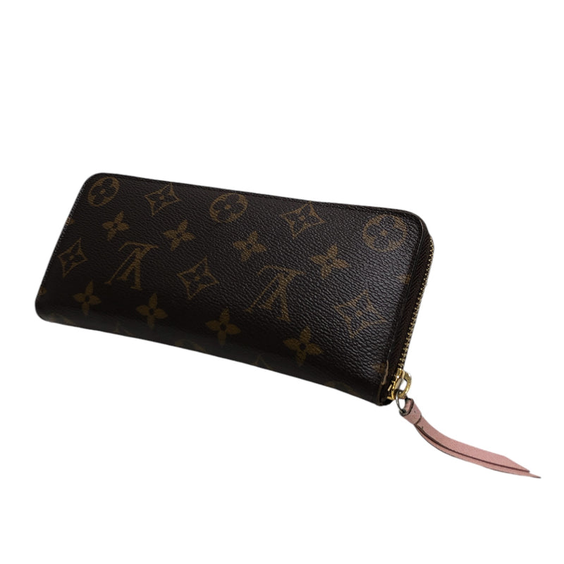 LOUIS VUITTON/Long Wallet/Monogram/Cotton/BRW/ CLEMENCE WALLET