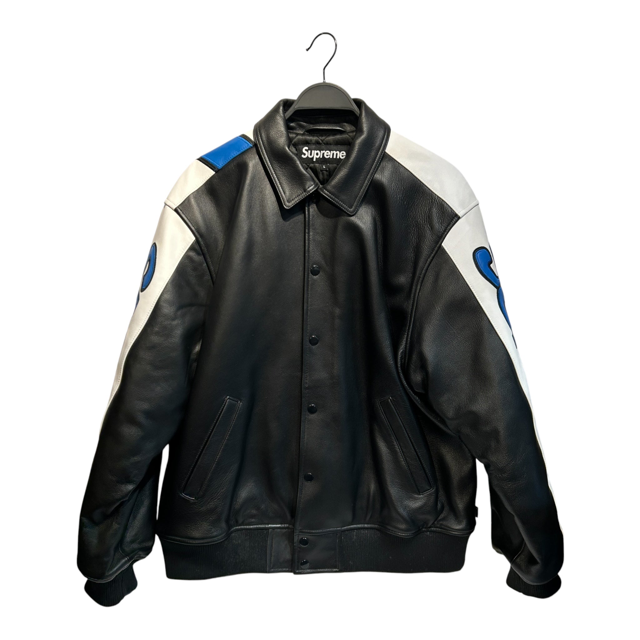 Supreme/THE SMURFS/Leather Jkt/L/Leather/MLT/Graphic/smurf back print view 1