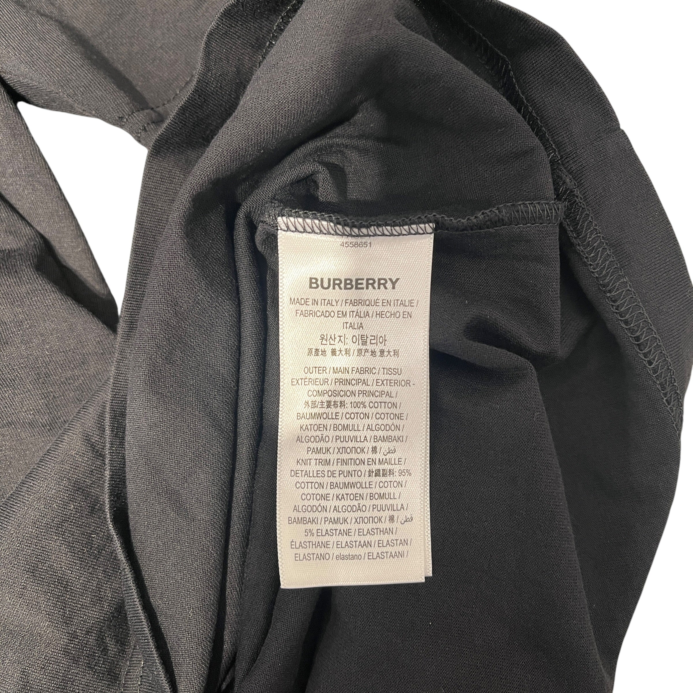 BURBERRY LONDON/T-Shirt/XL/Cotton/BLK/HOLES IN CHEST view 6