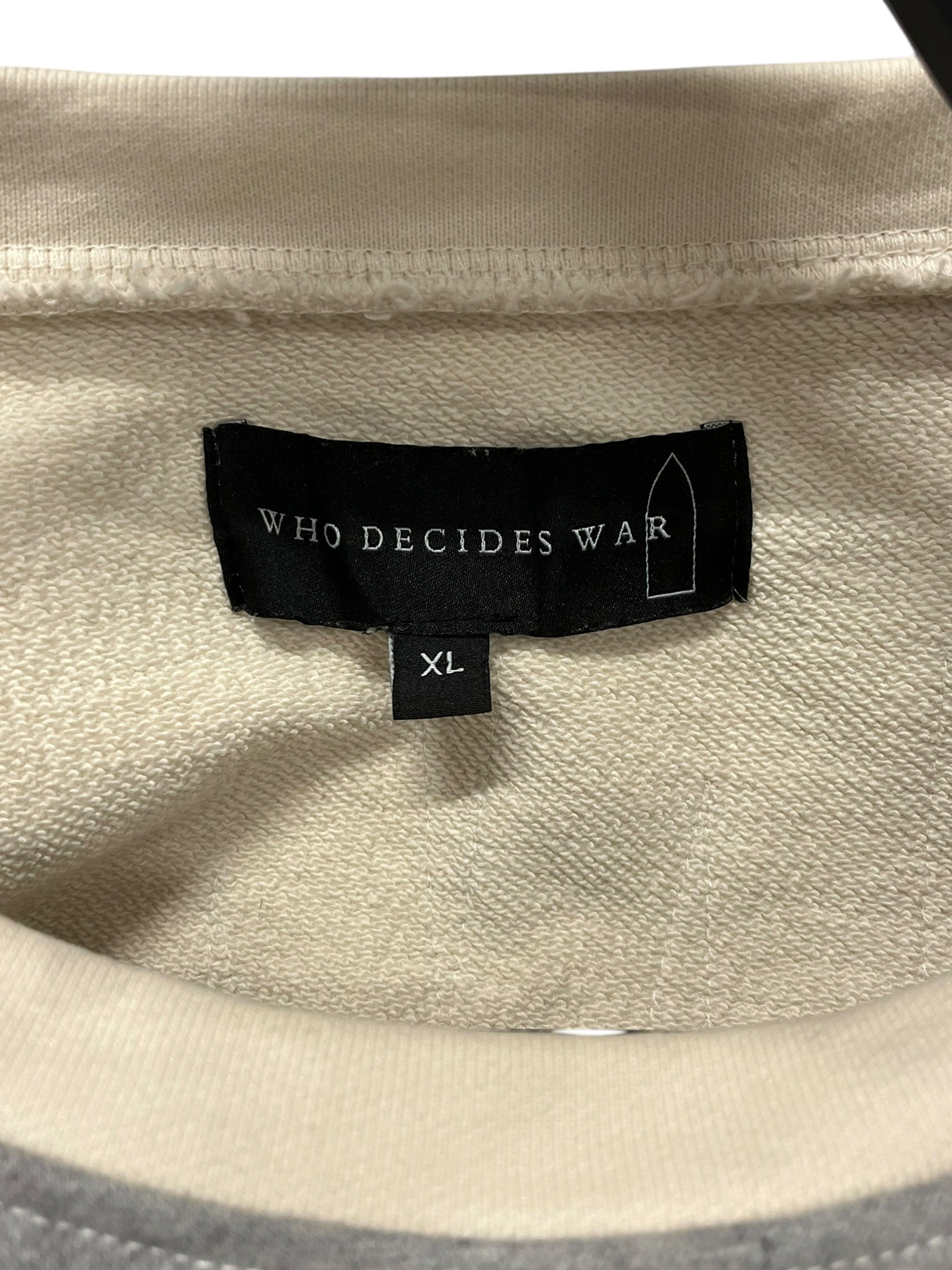 WHO DECIDES WAR/Sweatshirt/XL/Cotton/GRY/ view 3