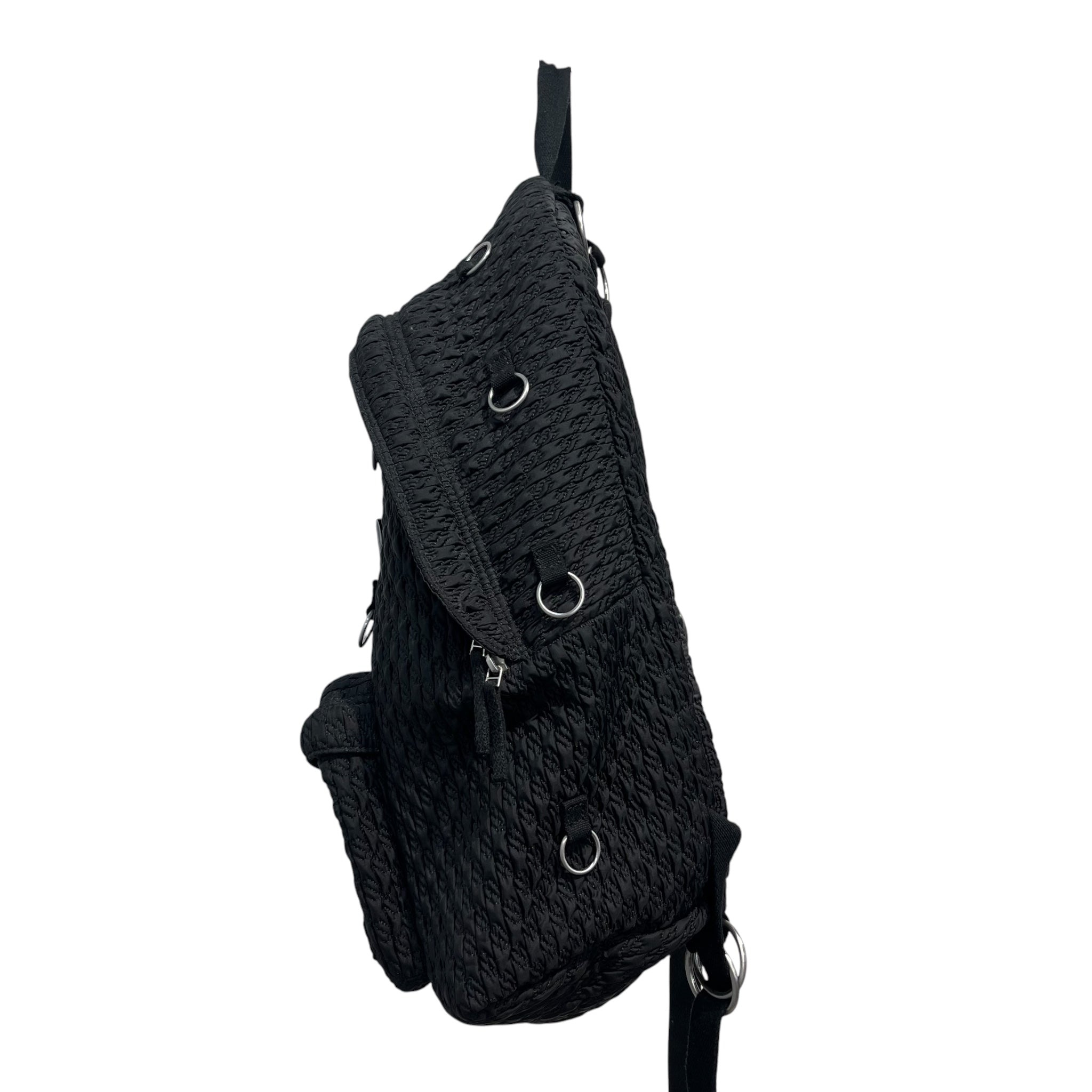 EASTPAK/RAF SIMONS/Backpack/Nylon/BLK/RINGS ALL OVER view 5