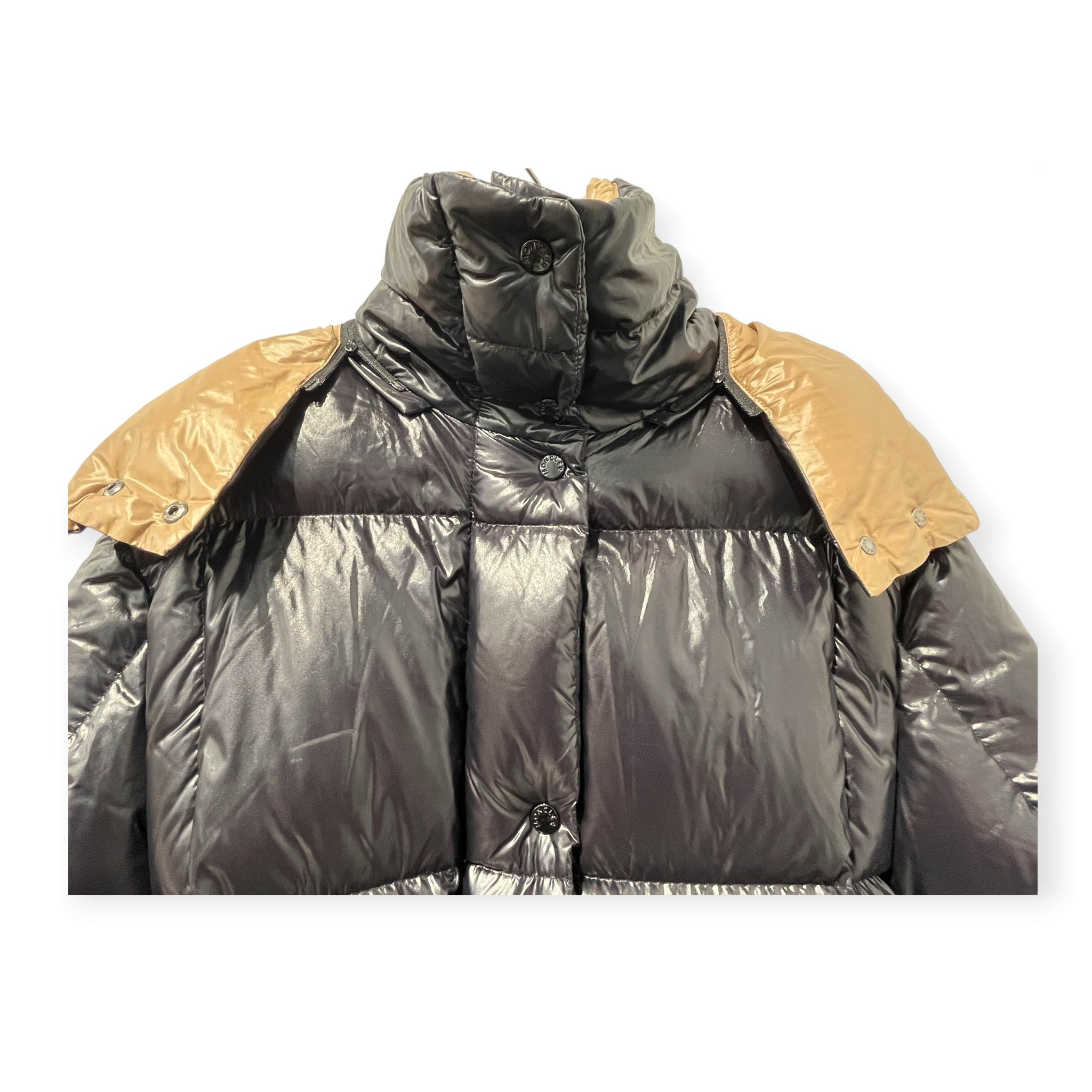 MONCLER/Puffer Jkt/3/Nylon/BLK/HOODED DOWN COAT view 4