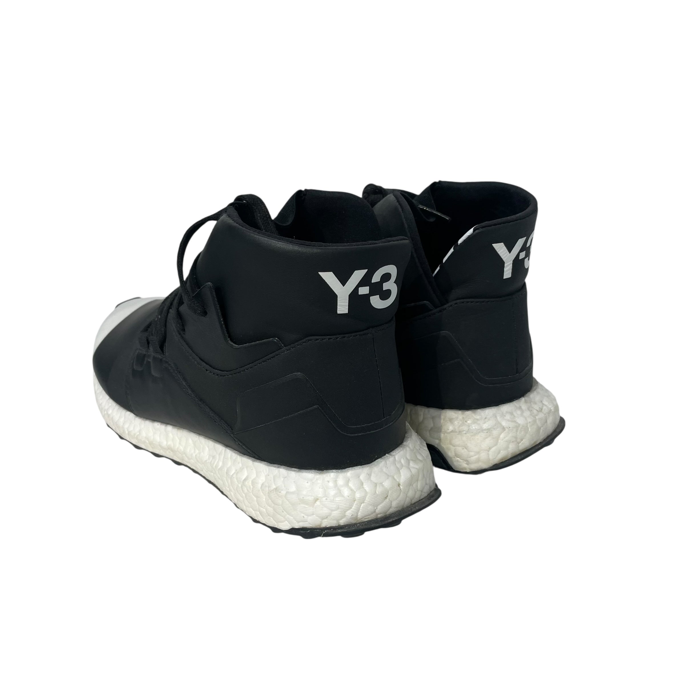 Y-3/adidas/Hi-Sneakers/US 8/Leather/BLK/BY2635 view 2