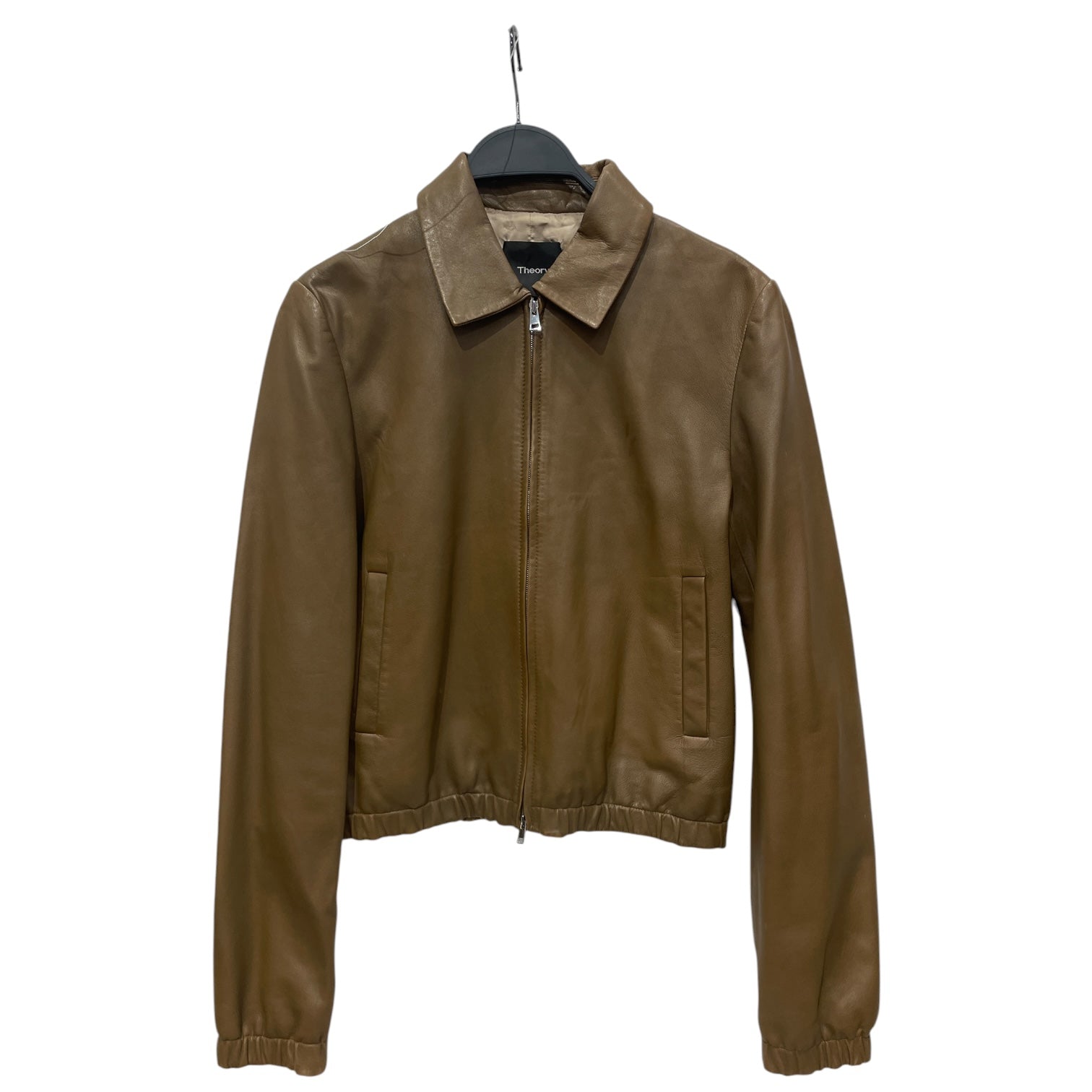 theory/Leather Jkt/2/Leather/CML/BOMBER JACKET LAMB LEATHER view 1
