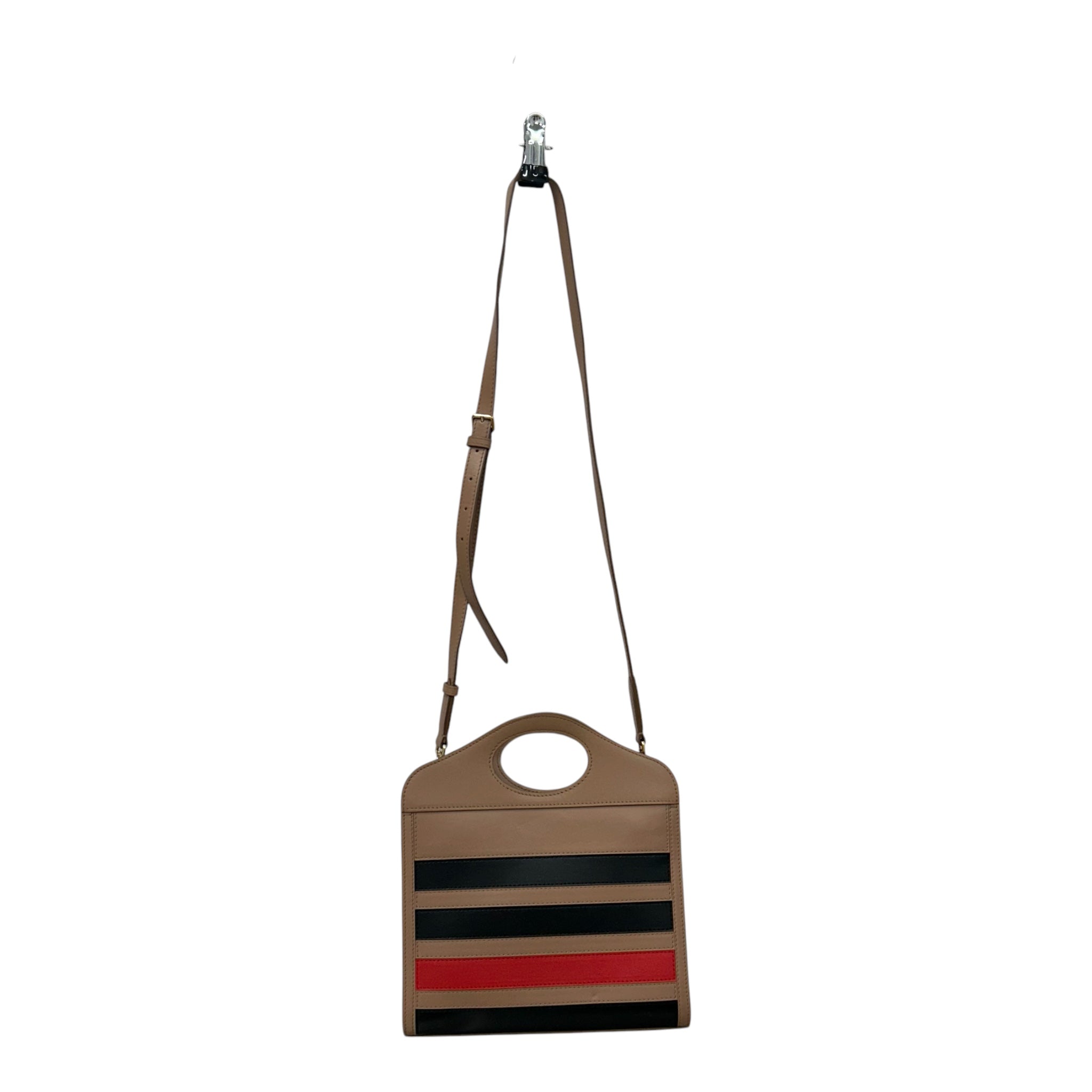 BURBERRY/Tote Bag/Leather/CML/STRIPED HAND BAG view 2