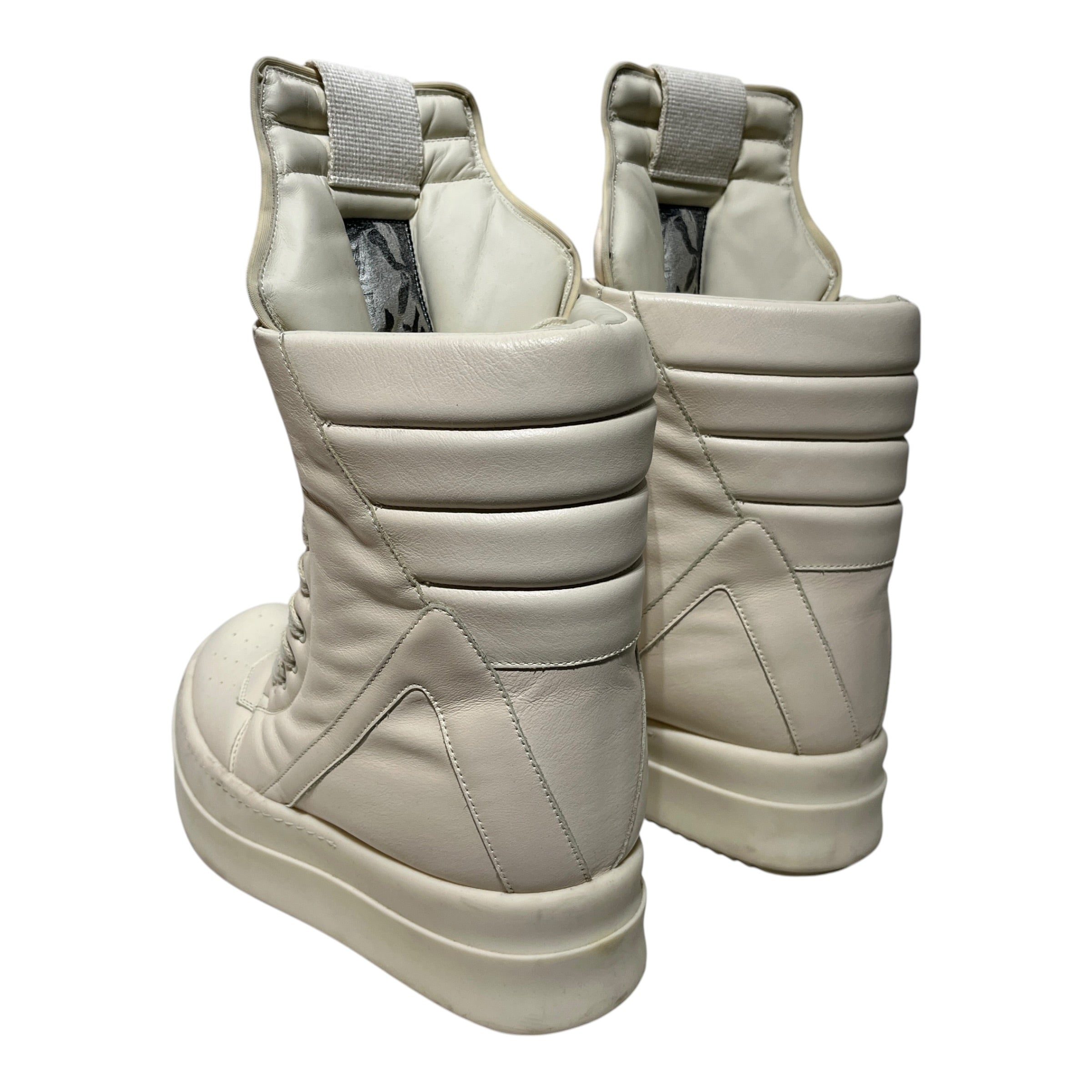 Rick Owens/Hi-Sneakers/US 10/Leather/WHT/Porterville Megabumper Geobask view 2