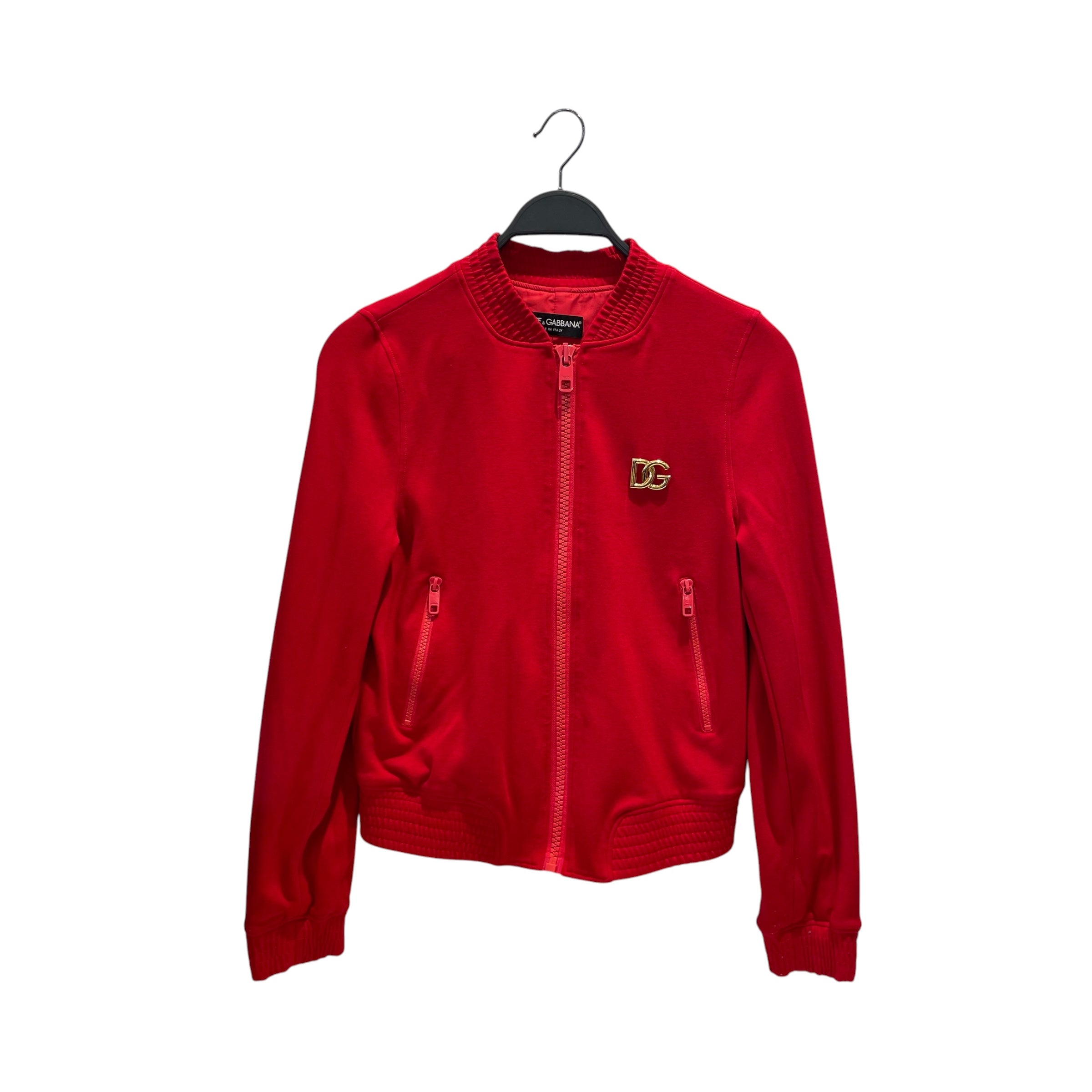 DOLCE&GABBANA/Quilted Jkt/40/Cotton/RED/Dolce&Gabana  Jersey Jkt view 1