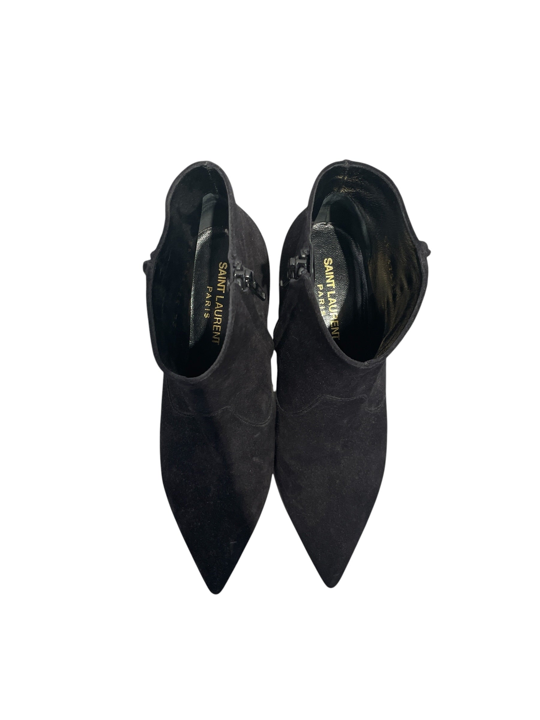 SAINT LAURENT/Boots/EU 35/Suede/BLK/FRINGE CIRCLE STUDS view 3